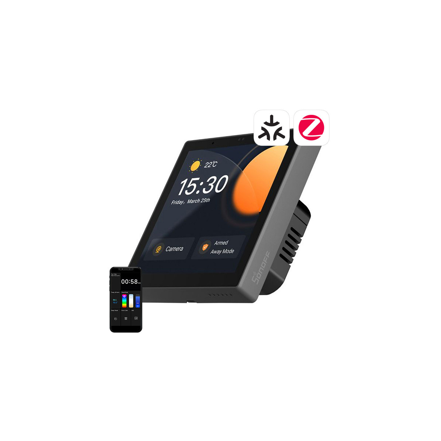 Smart Control Panel WiFi/Bluetooth/ZigBee Matter Sonoff NSPanel Pro (black)