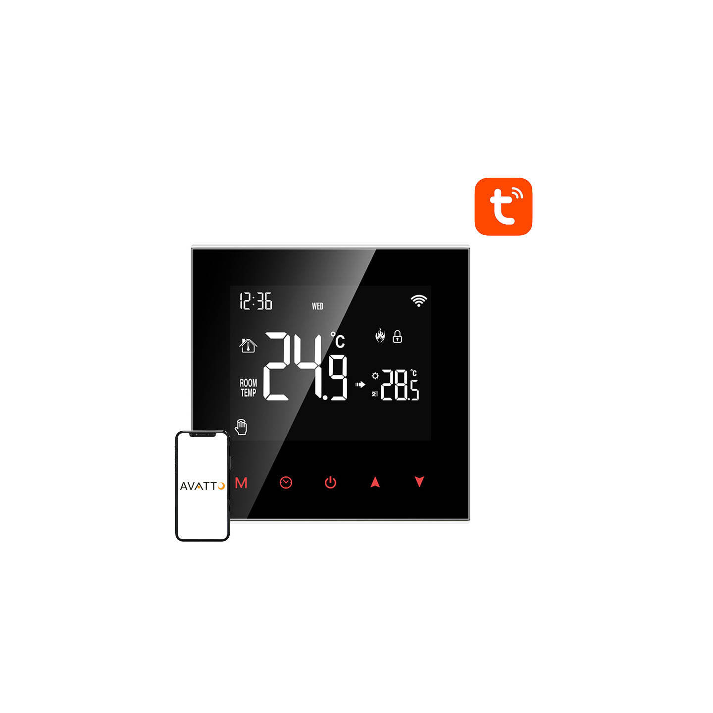 Avatto ZWT100 3A ZigBee smart DHW boiler thermostat TUYA