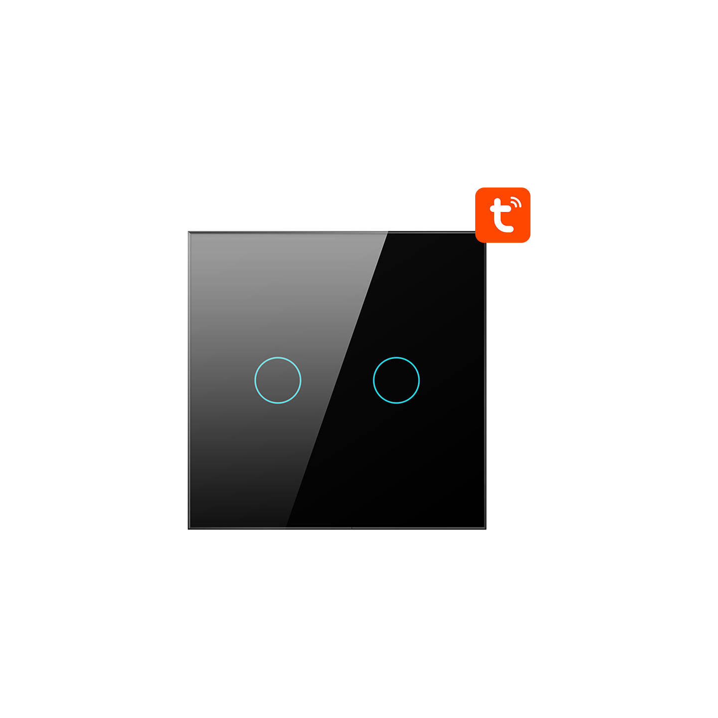 Smart Light Switch ZigBee Avatto ZTS02-EU-B2 2 Way TUYA (black)