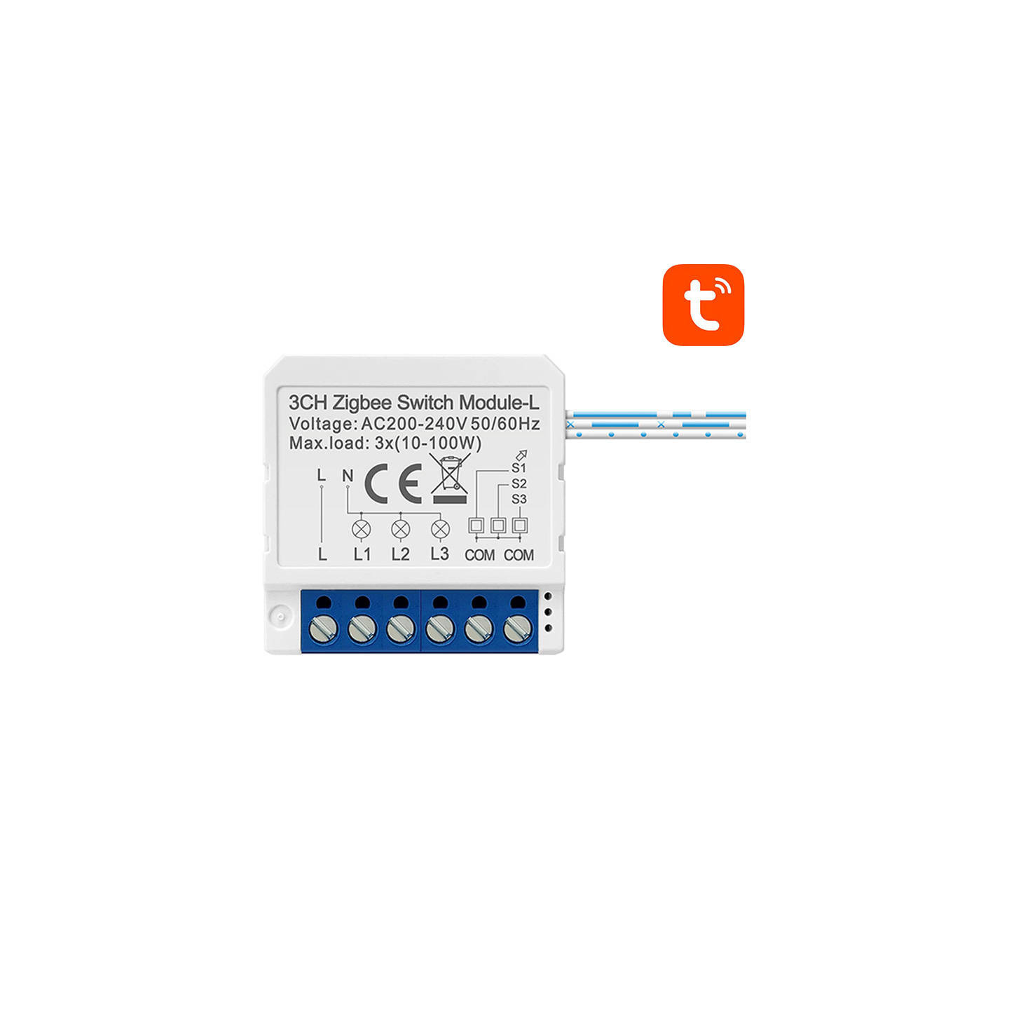 Smart Switch Module ZigBee Avatto LZWSM16-W3 No Neutral TUYA