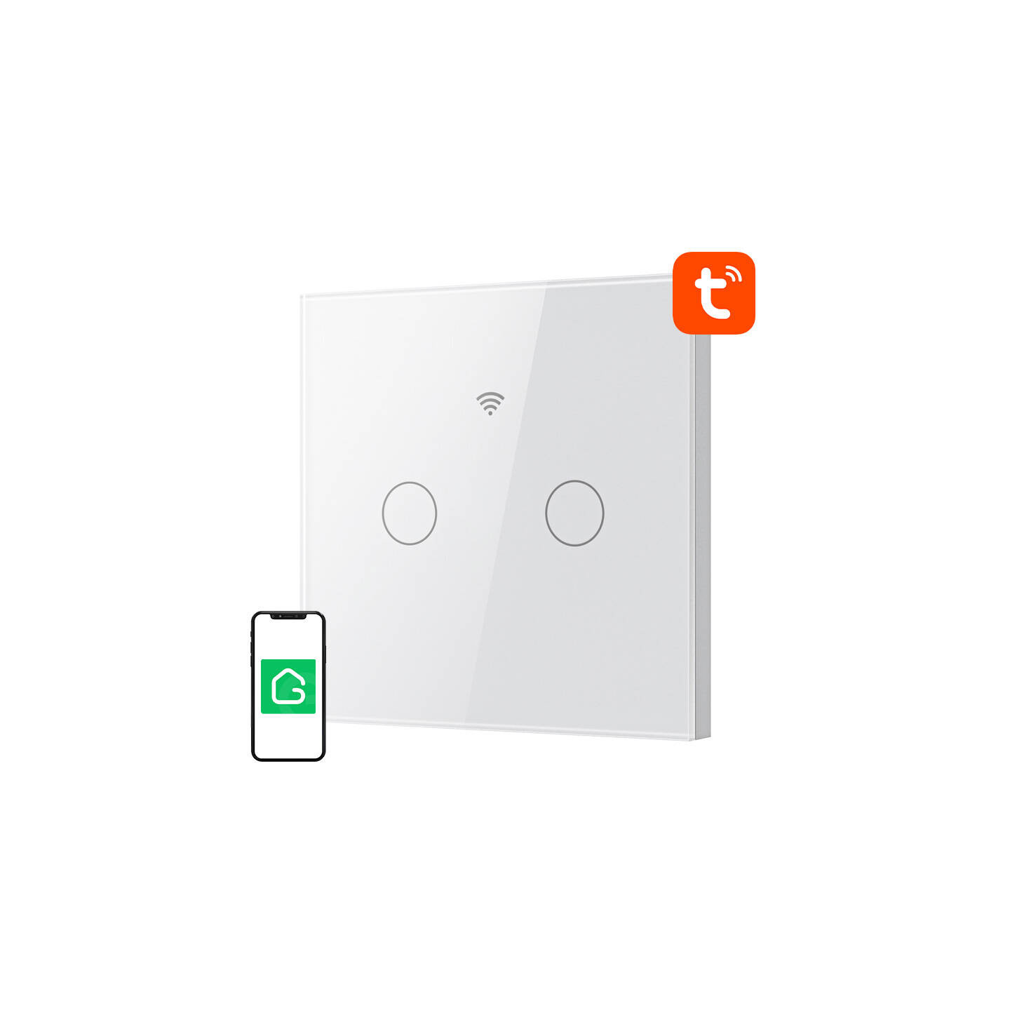 Smart Touch WiFi Light Switch Gosund SLS2 (Optional N, Dual) Tuya