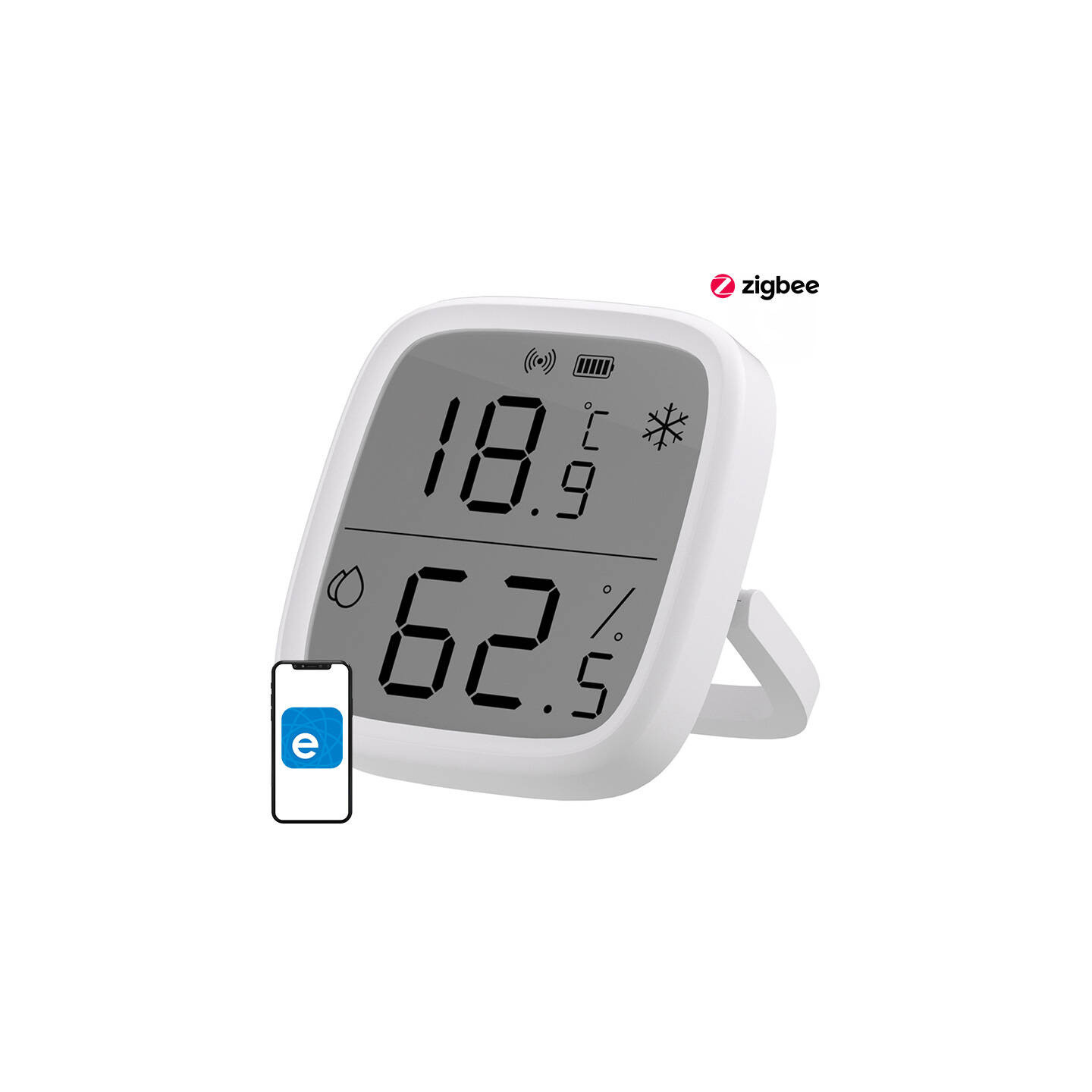 Smart Temperature and Humidity Sensor ZigBee LCD Sonoff SNZB-02D