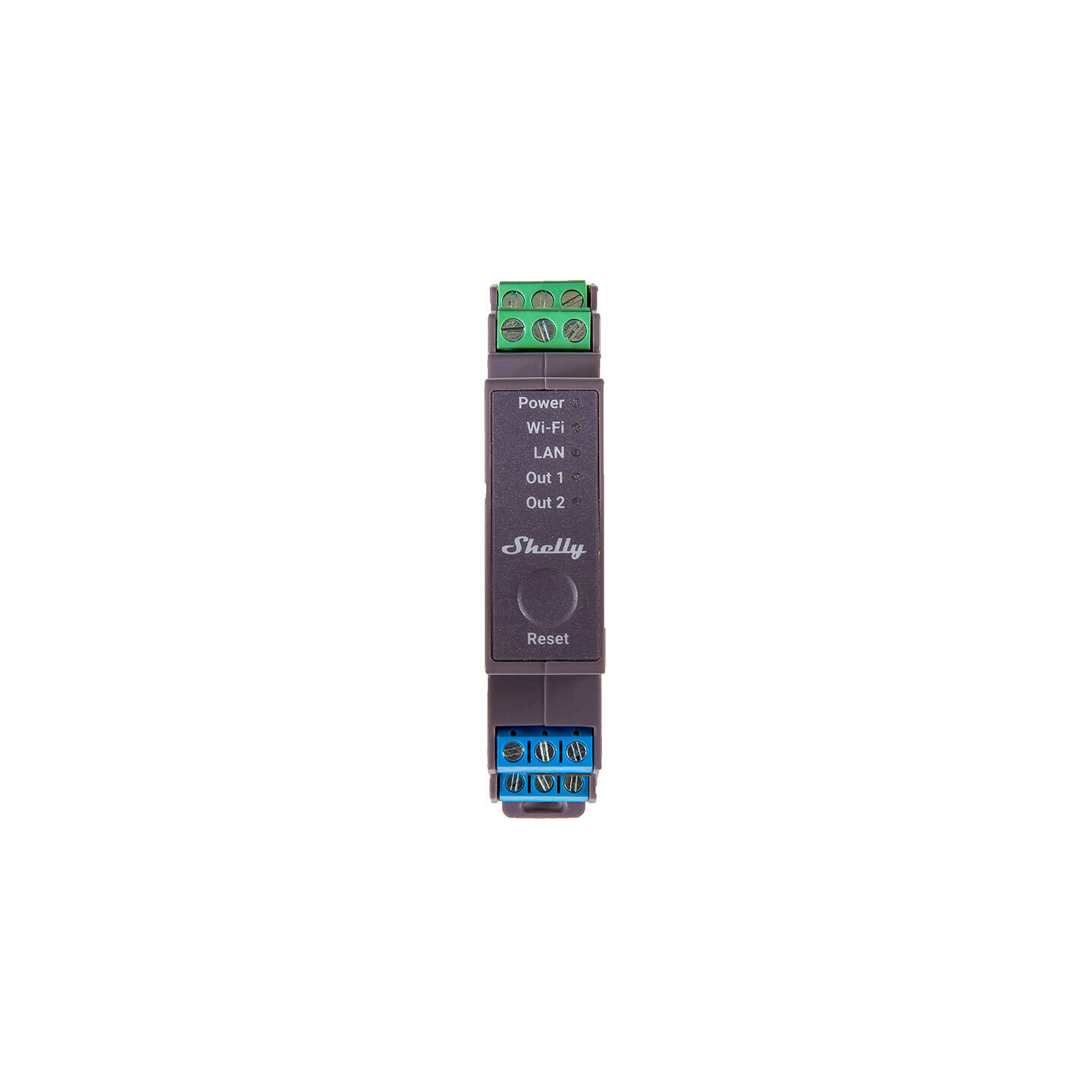 Shelly Pro 2 DIN Rail 2-channel Relay, WiFi/LAN