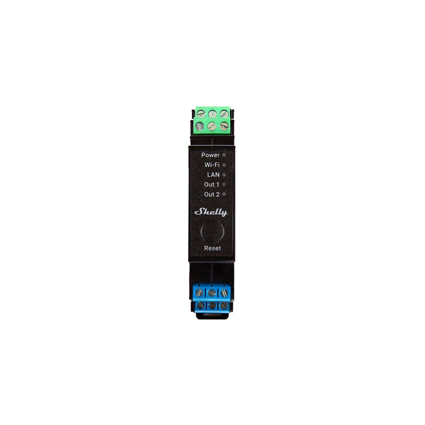 Shelly Pro 2PM DIN Rail 2-channel Relay, WiFi/LAN (Power measurement)
