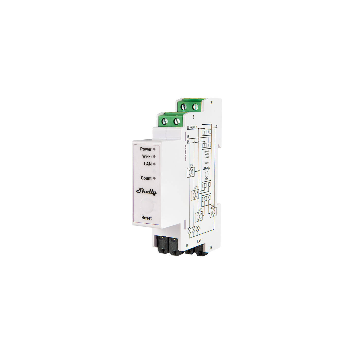 Shelly PRO 3EM 120A 3-Phase Energy Meter, WiFi/Bluetooth