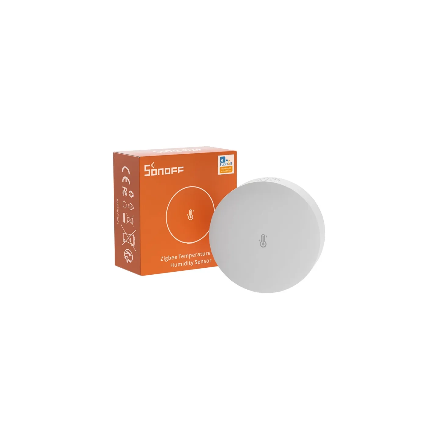 ZigBee Sonoff SNZB-02P smart temperature and humidity sensor (round)