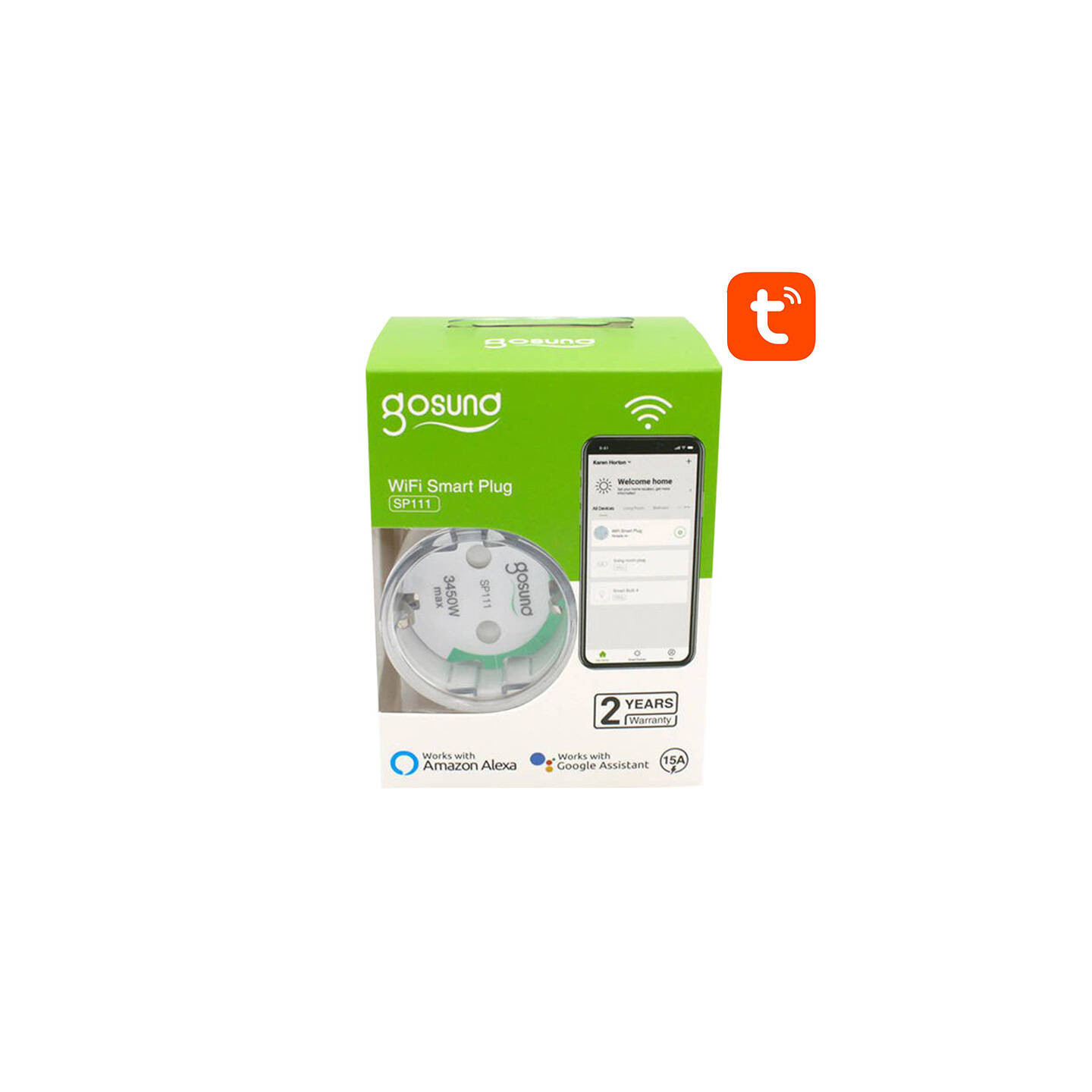 Smart plug WiFi Gosund SP111 3680W 16A, Tuya 4-pack