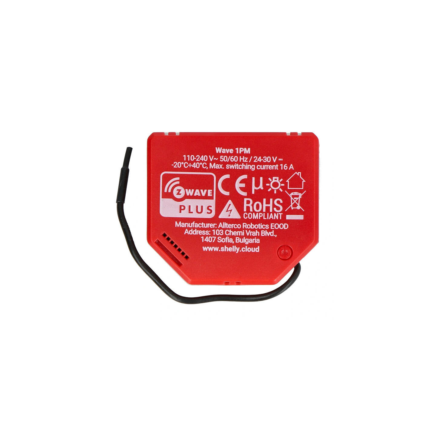 Shelly Qubino Wave1PM Controller, 1-channel, Z-Wave (Power measurement)