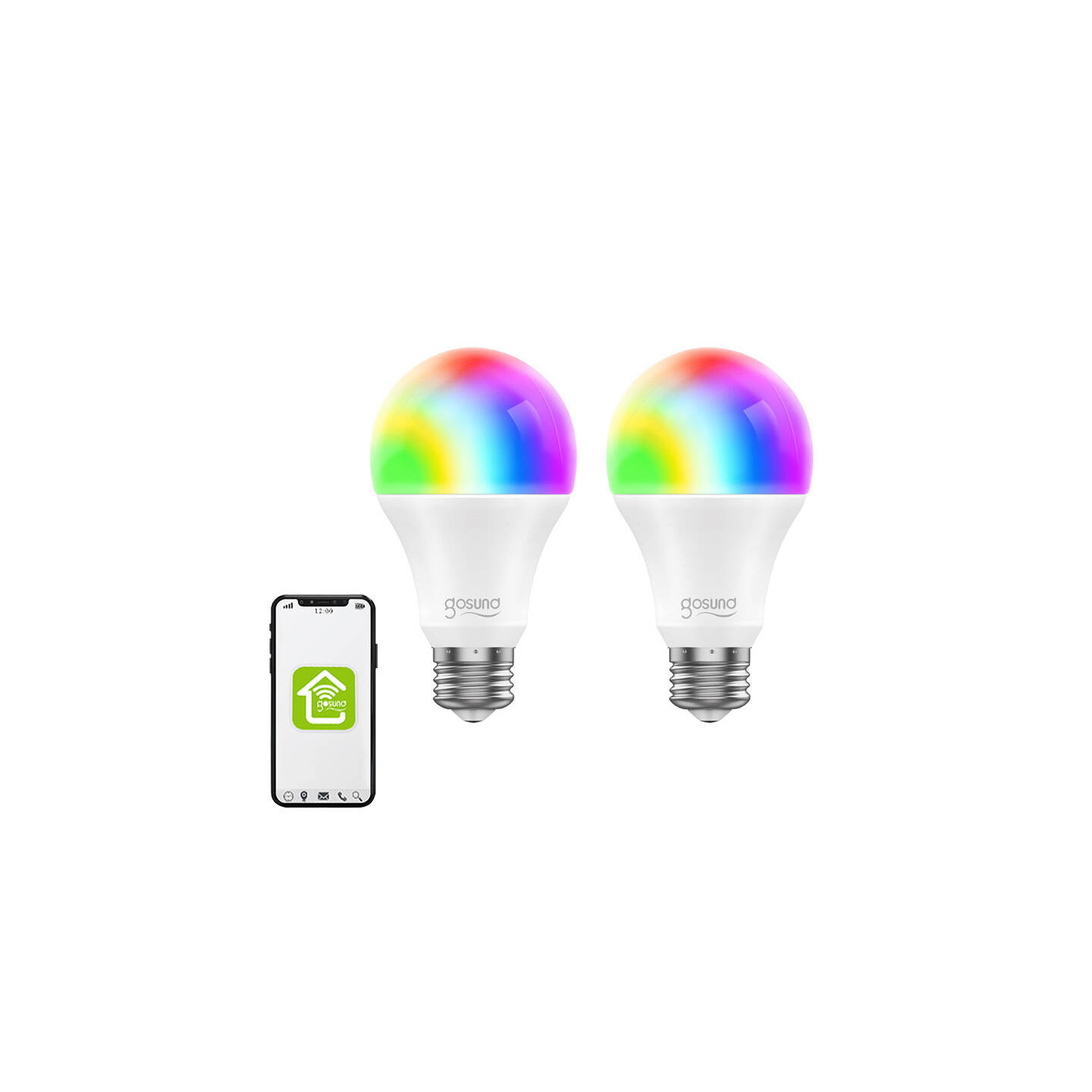 Smart Bulb WiFi RGB LED Gosund WB4-2 E27 (2-pack) Tuya