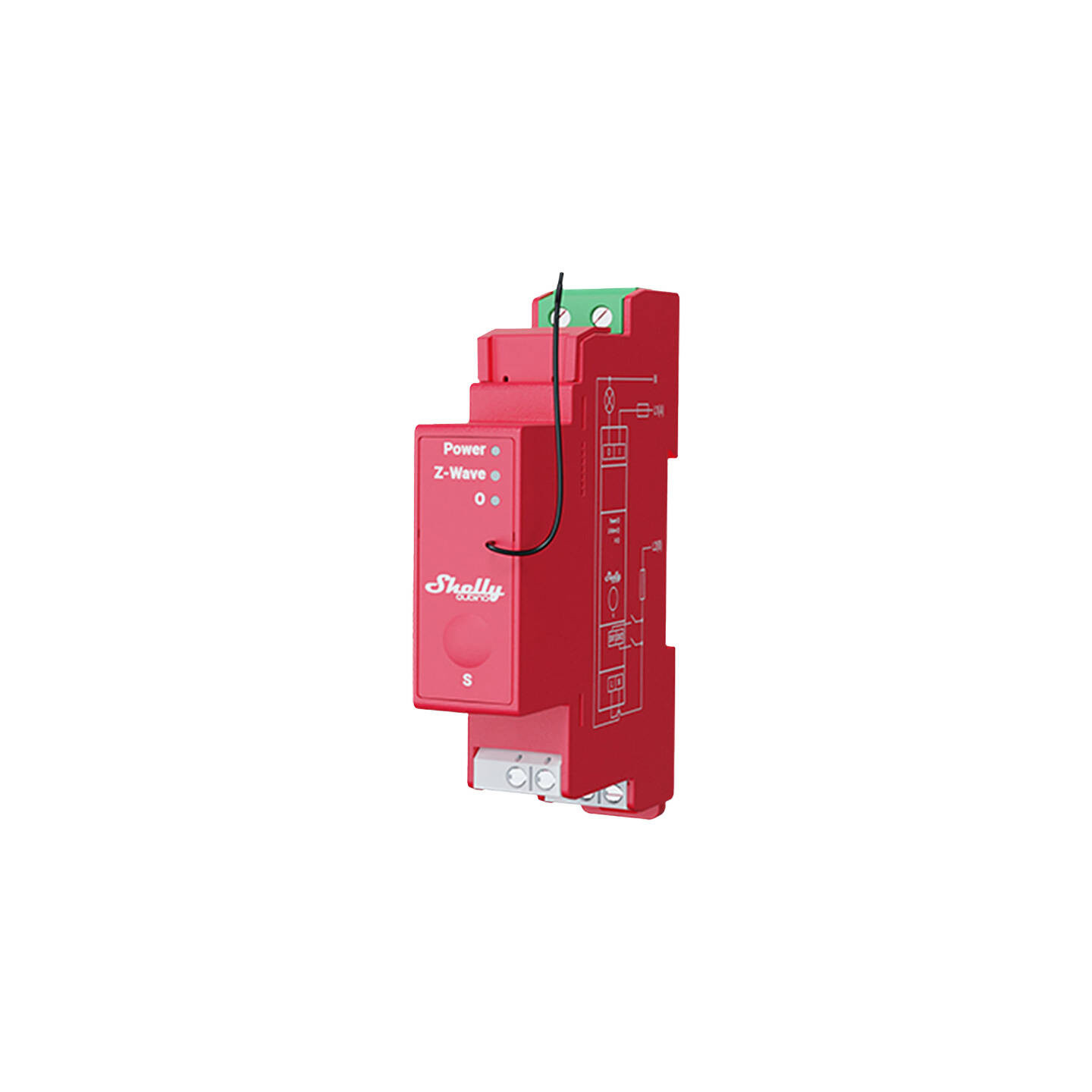 Shelly Qubino Pro 1PM DIN rail Relay, 1-channel, Z-Wave (Power measurement)