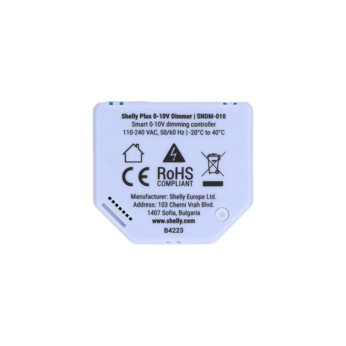 Shelly Plus 0-10V Light Dimmer, WiFi/Bluetooth