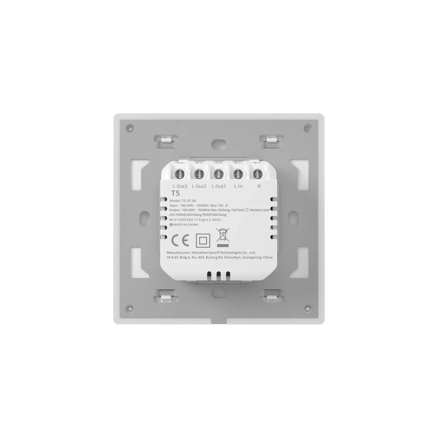 Smart WiFi Touch Wall Switch Sonoff TX T5 4C (4-channel)