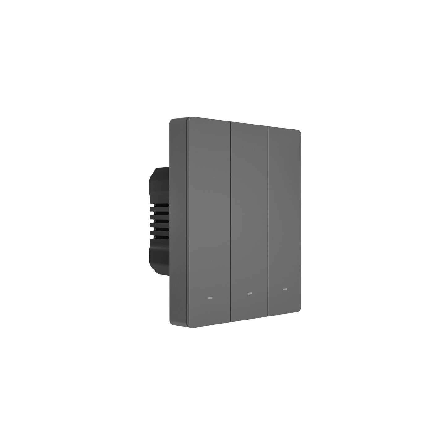 Smart WiFi wall switch SONOFF M5-3C-80 (3-channel, for frame, graphite)