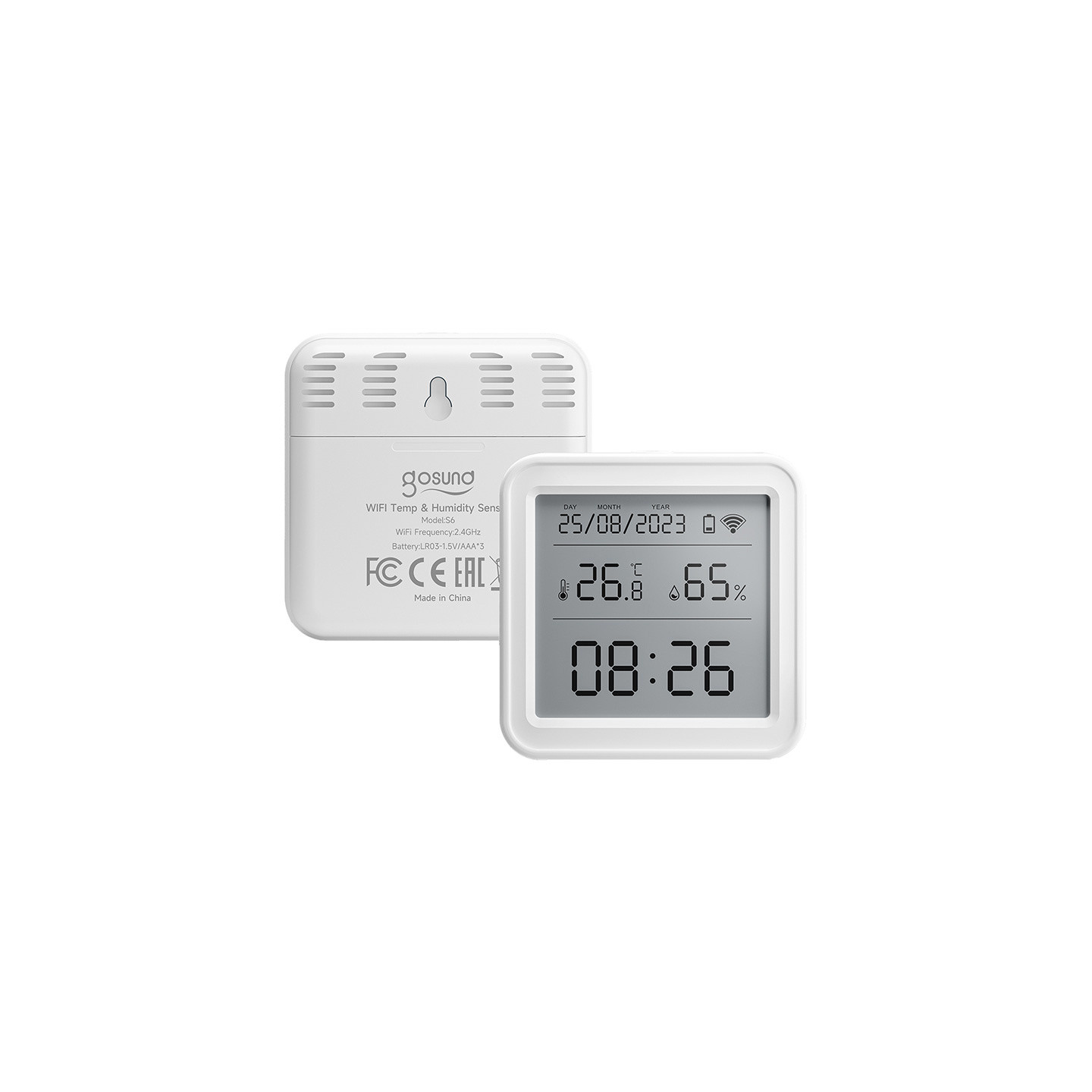 Zigbee Gosund ST17 LCD smart temperature and humidity sensor Tuya