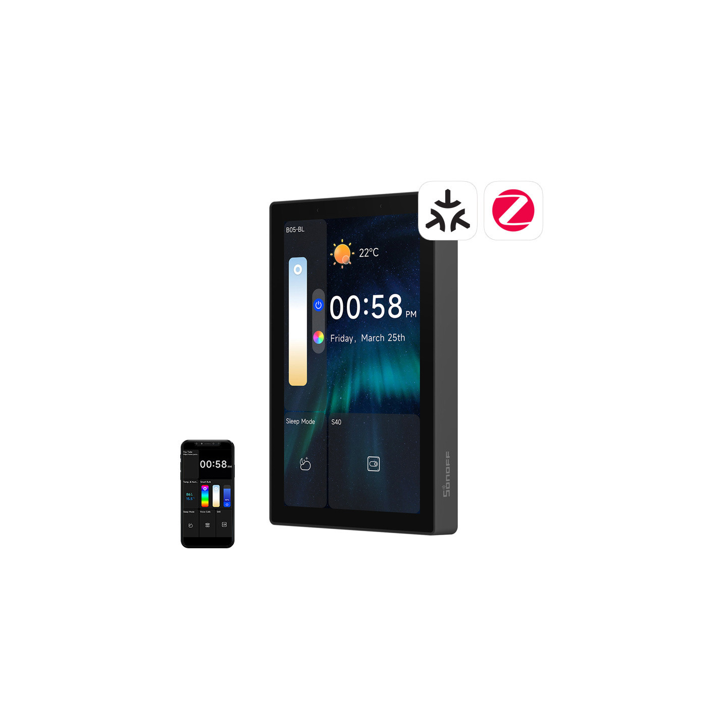 SONOFF NSPanel Pro 120 Smart Control Panel Matter WiFi/Bluetooth/ZigBee (black)