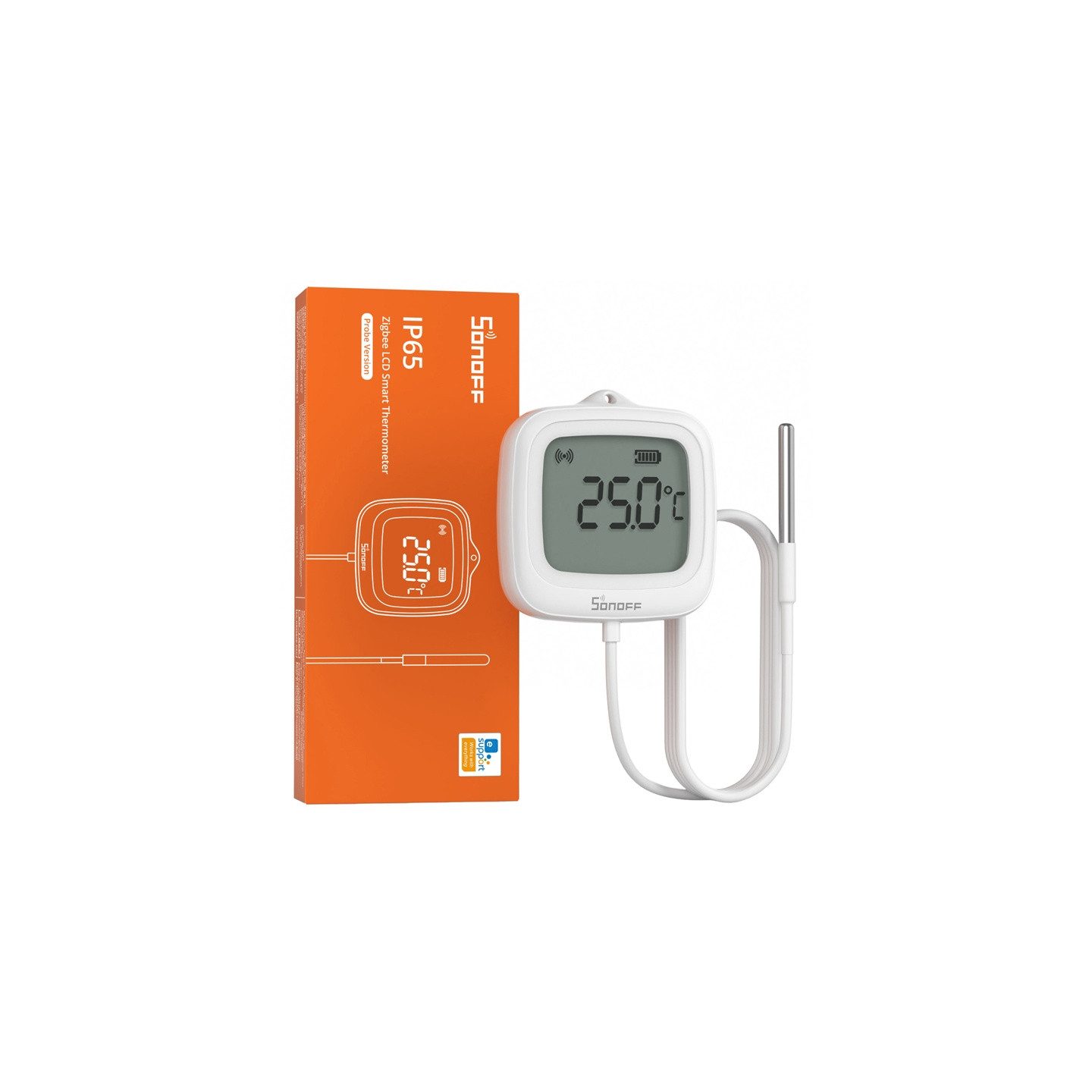 ZigBee LCD Temperature Sensor Sonoff SNZB-02LD (with probe)