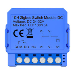 Avatto ZWSM16-DC32V-1 1-channel ZigBee switch module with a potential-free contact