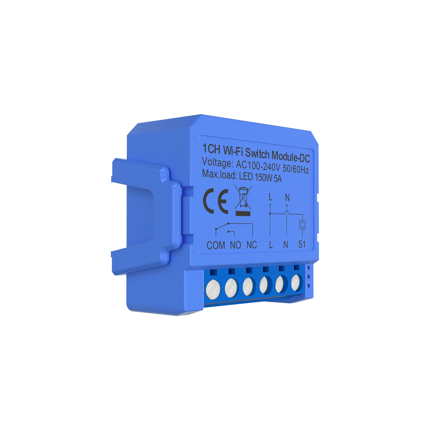 Intelligent 1-channel WiFi switch module with voltage-free DC contact Avatto WSM16-DC-1