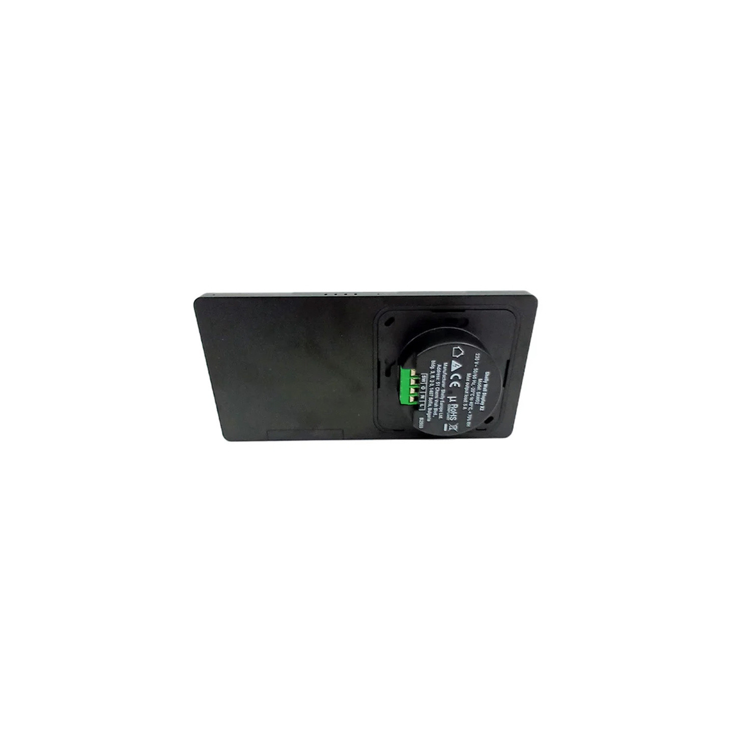 Dual Control Panel Shelly Wall Display X2 WiFi/BLU (black) + BLU H&T