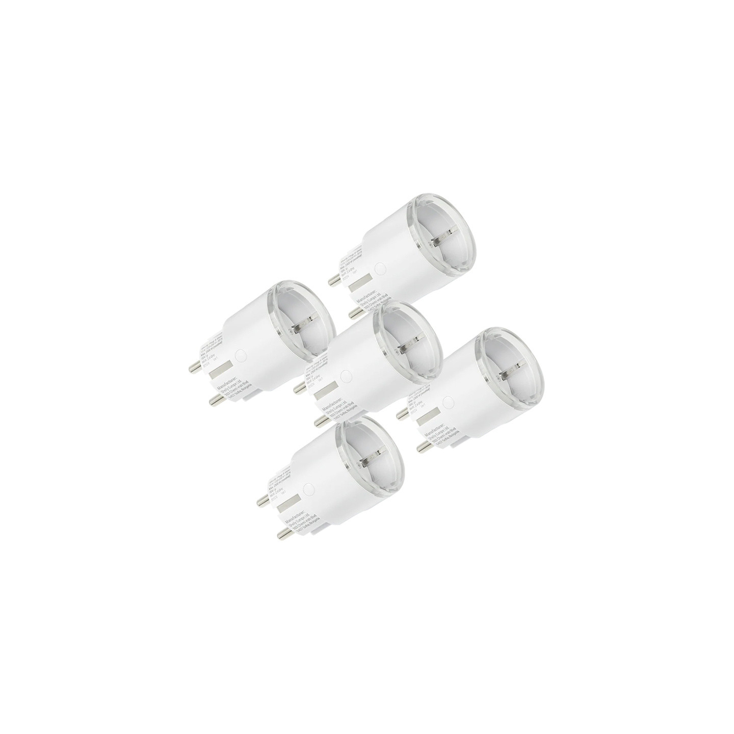 Set of 5 Shelly Plug S MTR Gen3 12A smart outlets (white)