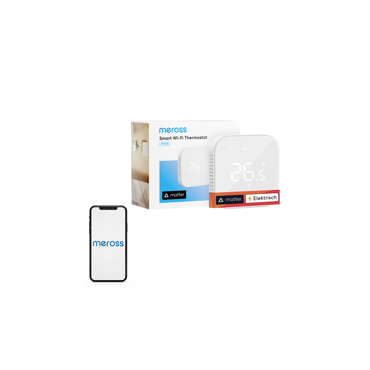 Inteligentny termostat WiFi Meross MTS215MA(EU) (Matter)