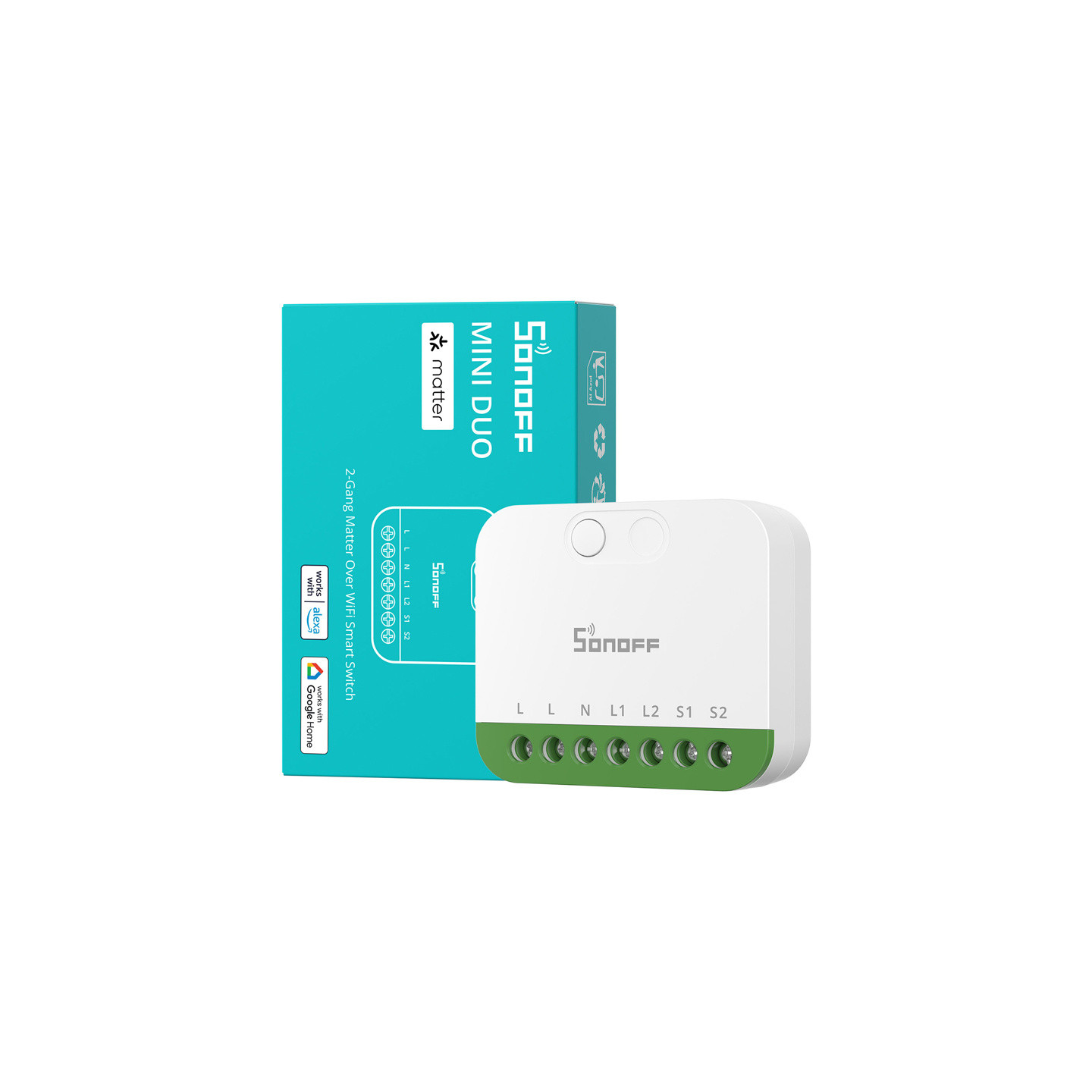 Sonoff MINI-2GS Matter two-channel mini switcher