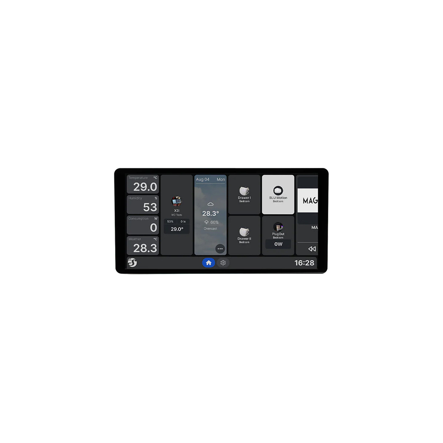 6.95" Shelly Wall Display X2i WiFi/BLU control panel (silver)