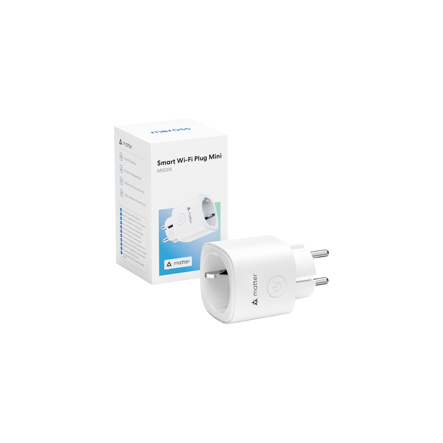 MEROSS MSS315CFH-EU Smart Plug with Energy Monitoring (Matter) (Set of 4)