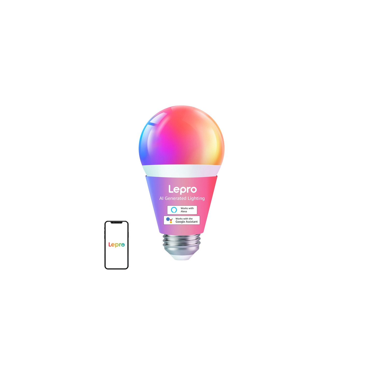 LEPRO B1 E27 LED Bulb with Bluetooth and Wi-Fi, 806 lm