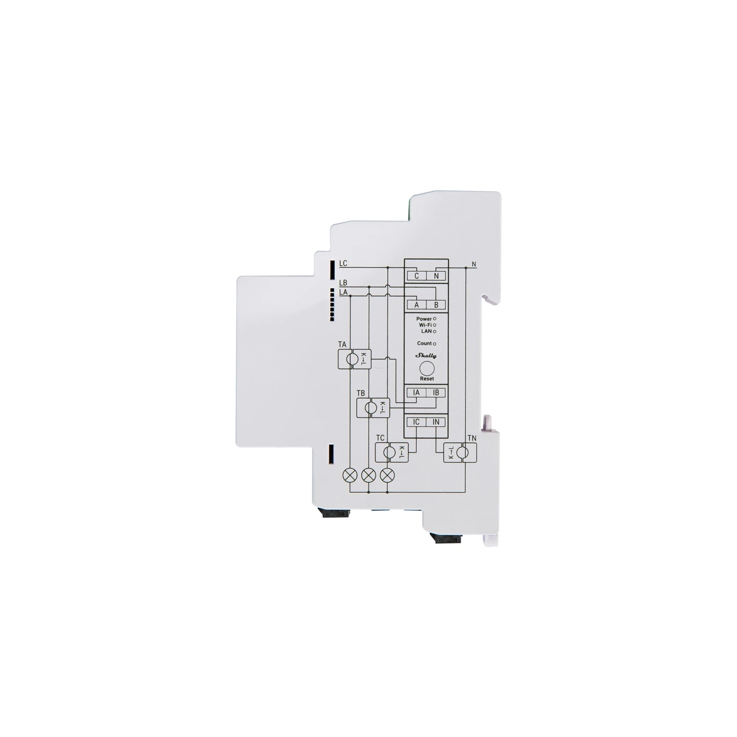 Shelly PRO 3EM 120A 3-way WiFi/Bluetooth/Matter Electricity Meter