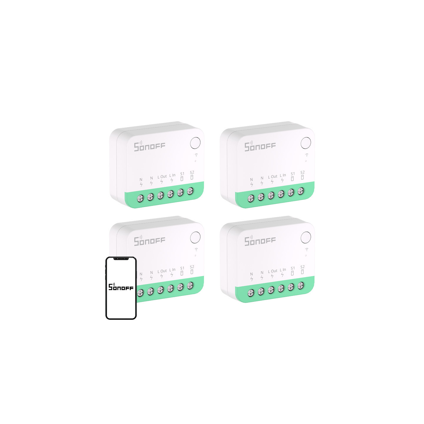 SONOFF MINIR4M (Extreme) Matter Switch 4-Pack