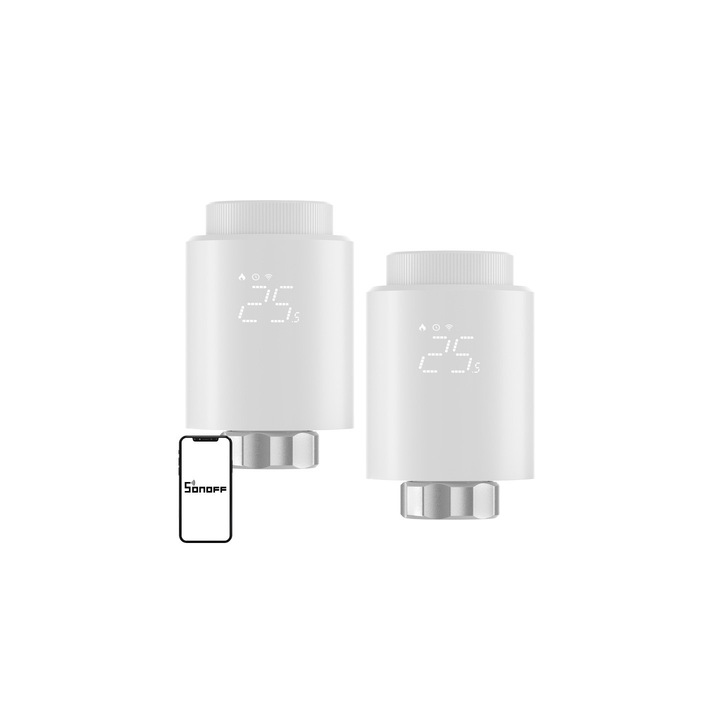 SONOFF ZigBee TRVZB Thermostatic Head, 2-Pack