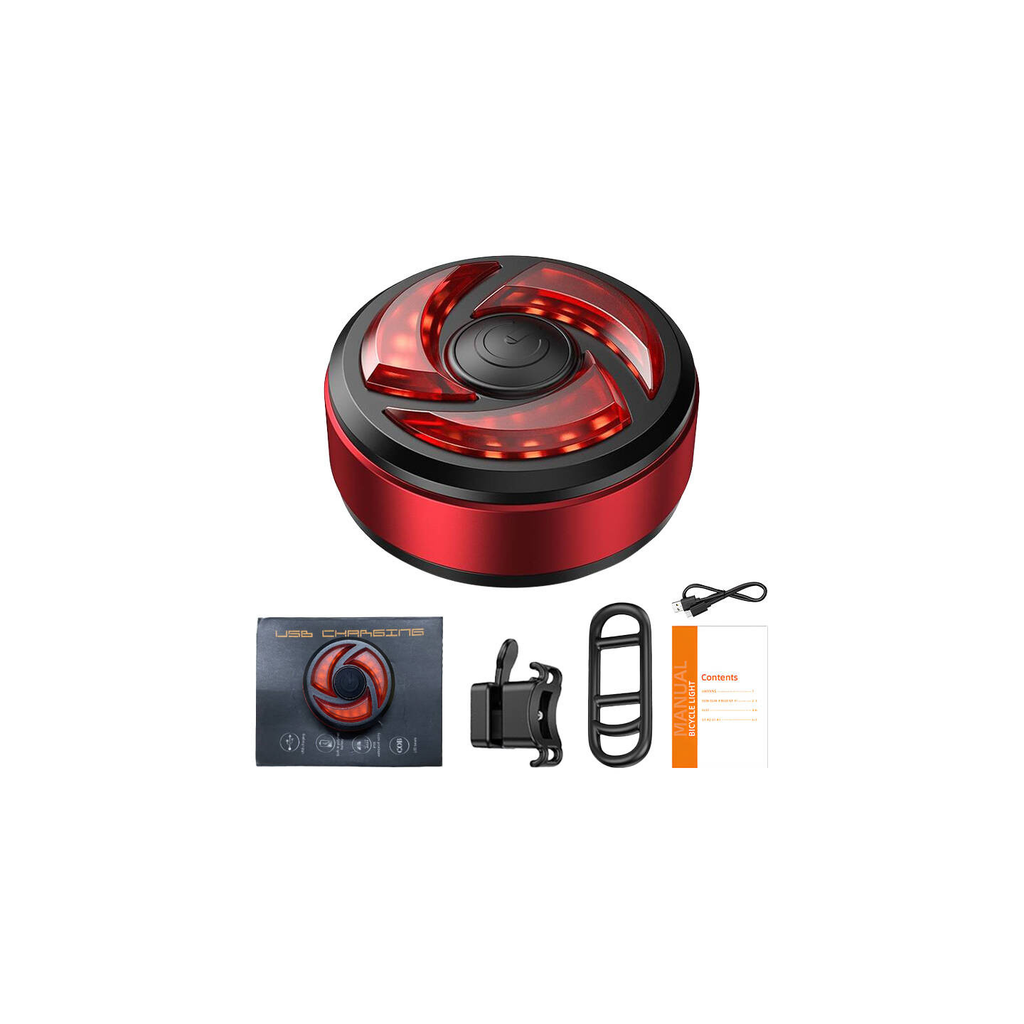 Superfire BTL02 rear bike light, USB, 330 mAh, 3 modes
