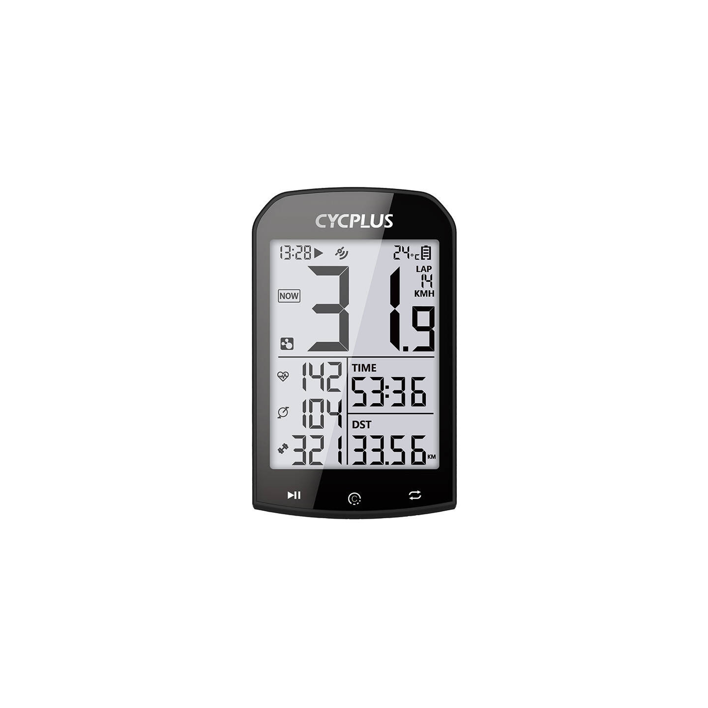GPS bike computer Cycplus M1 - compatibile with Strava, Trainingpeaks etc.