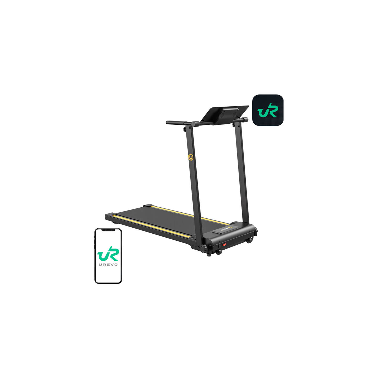 UREVO Foldi Mini electric treadmill (black and orange)