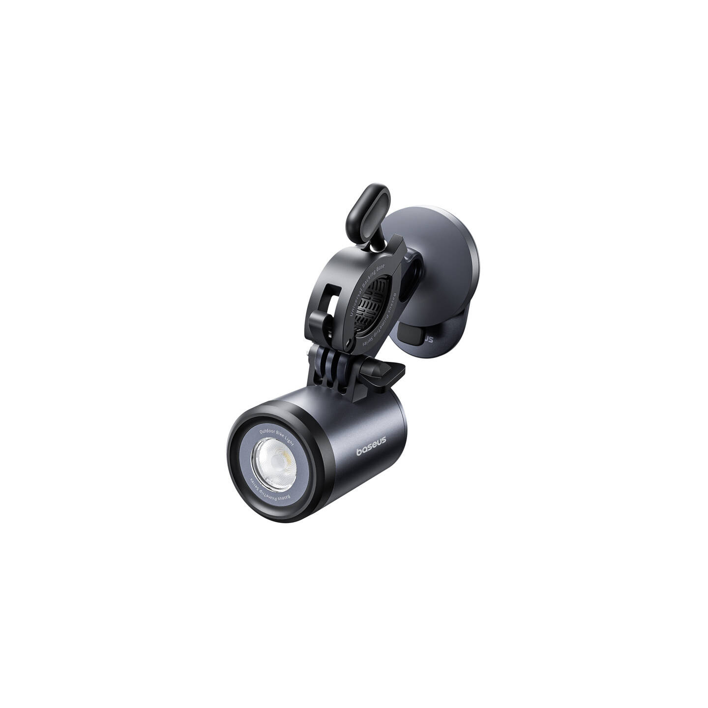 Baseus PrimeTrip 2-in-1 bike mount, phone holder + flashlight (black)