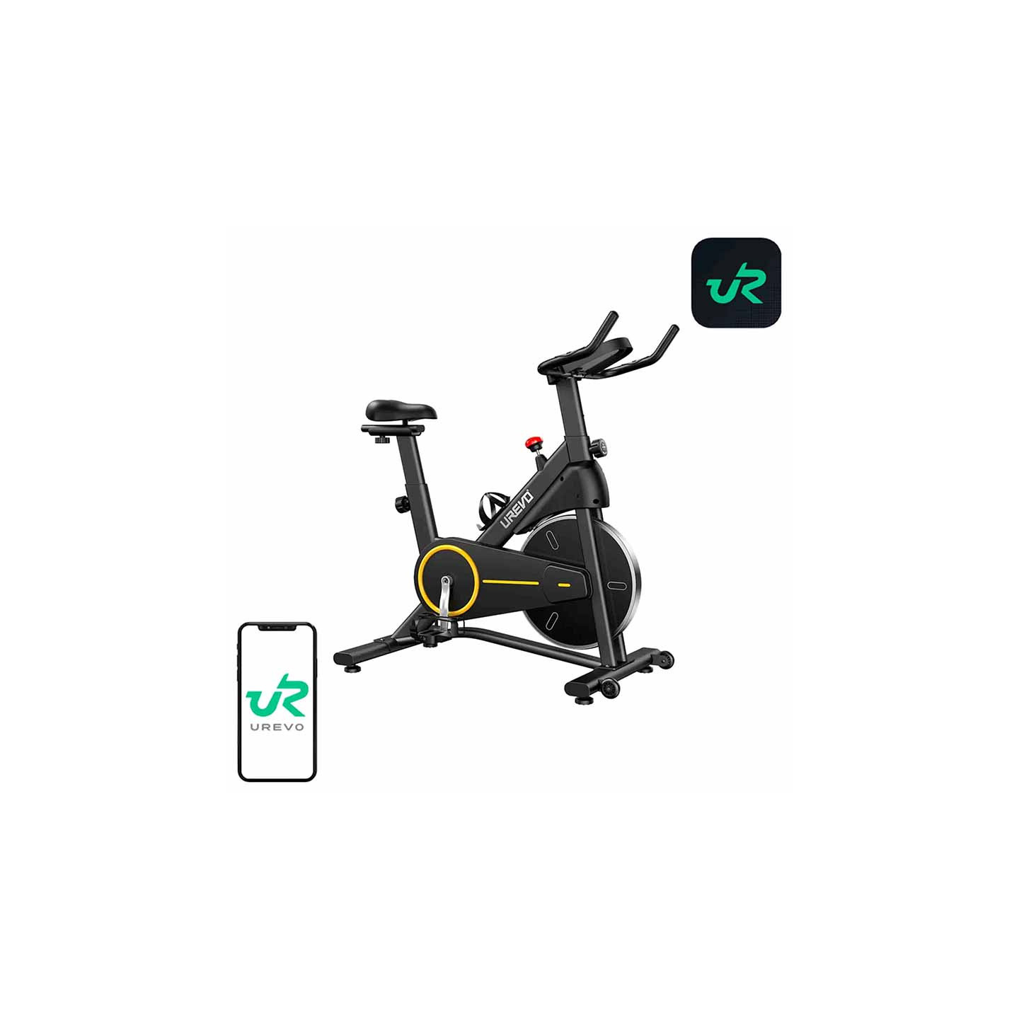 UREVO T1 exercise bike (black and yellow)