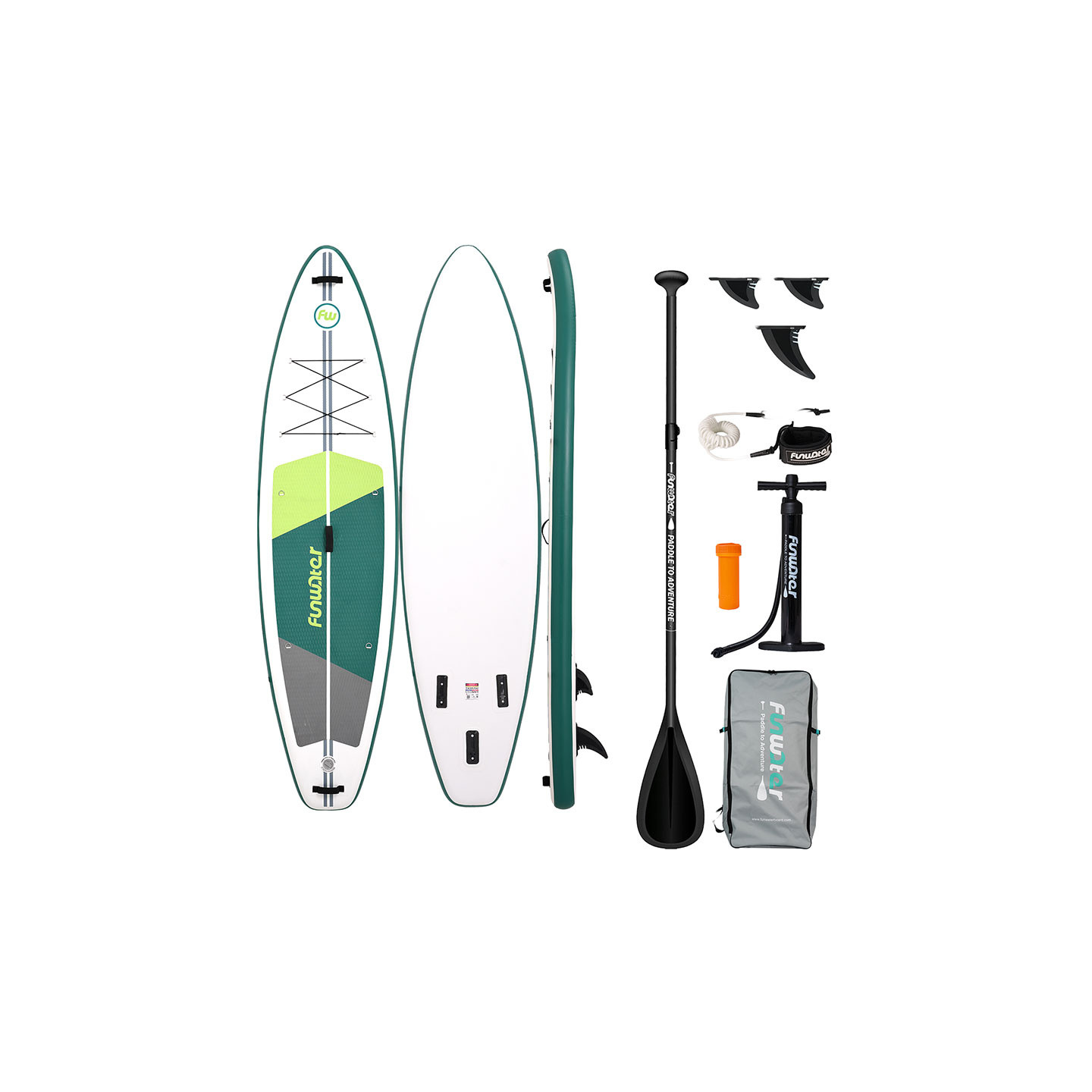 FunWater SUP paddleboard SUPFW69A 3,35m (green-white)