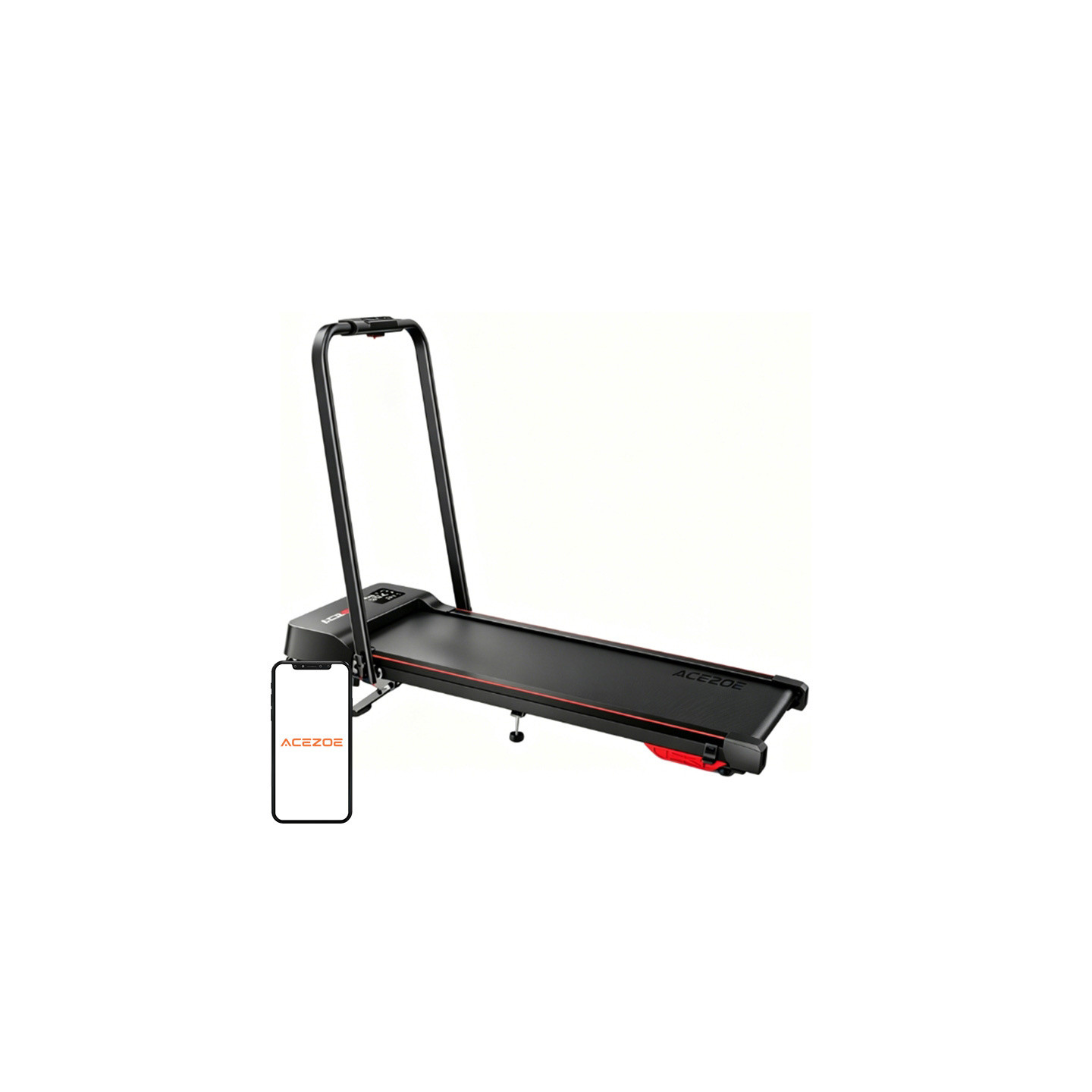 ACEZOE P12 Foldable Electric Treadmill (Black and Red)
