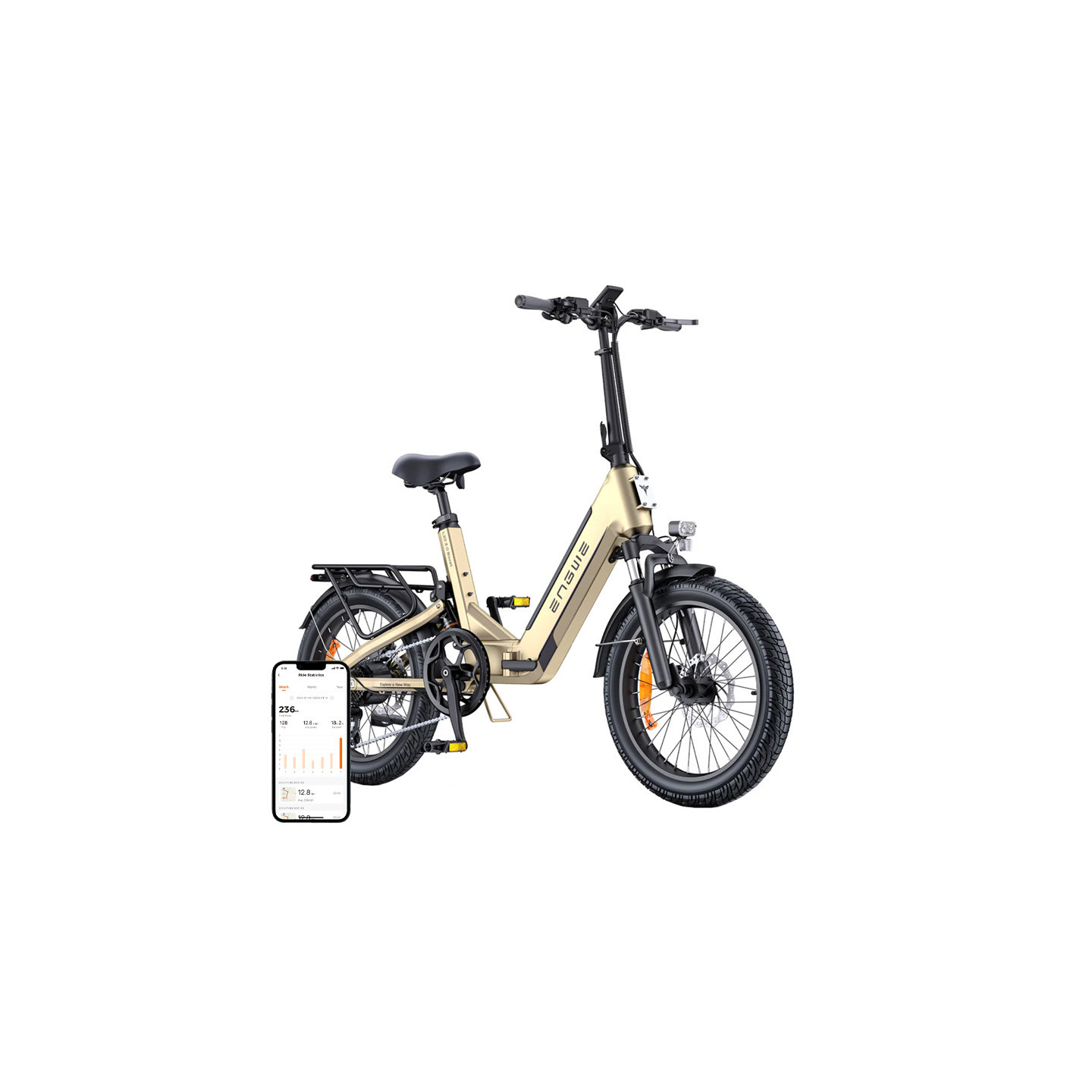 ENGWE L20 3.0 BOOST 250W 16" Electric Bike (Gold)