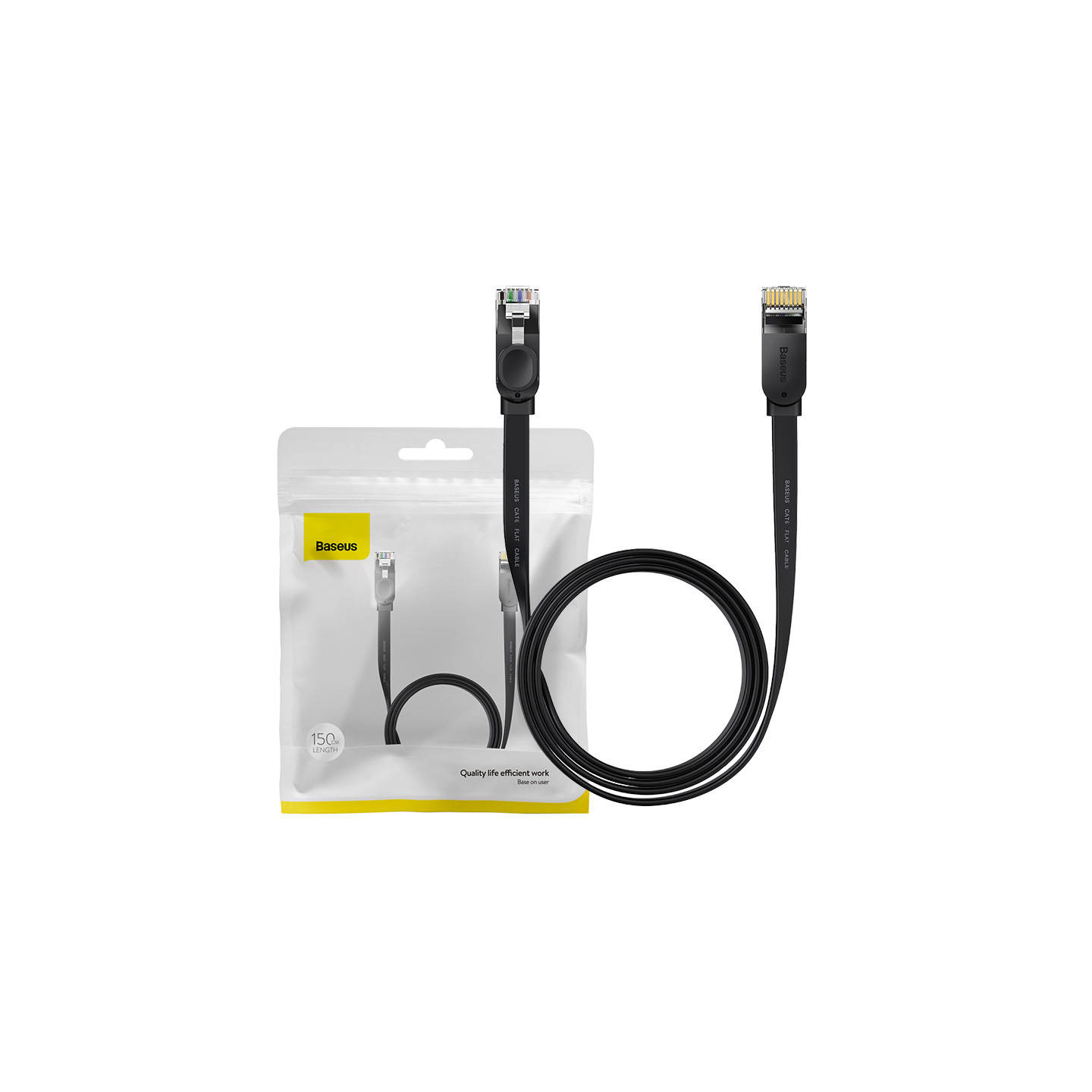 Baseus Ethernet RJ45, 1Gbps, 1.5m network cable (black)