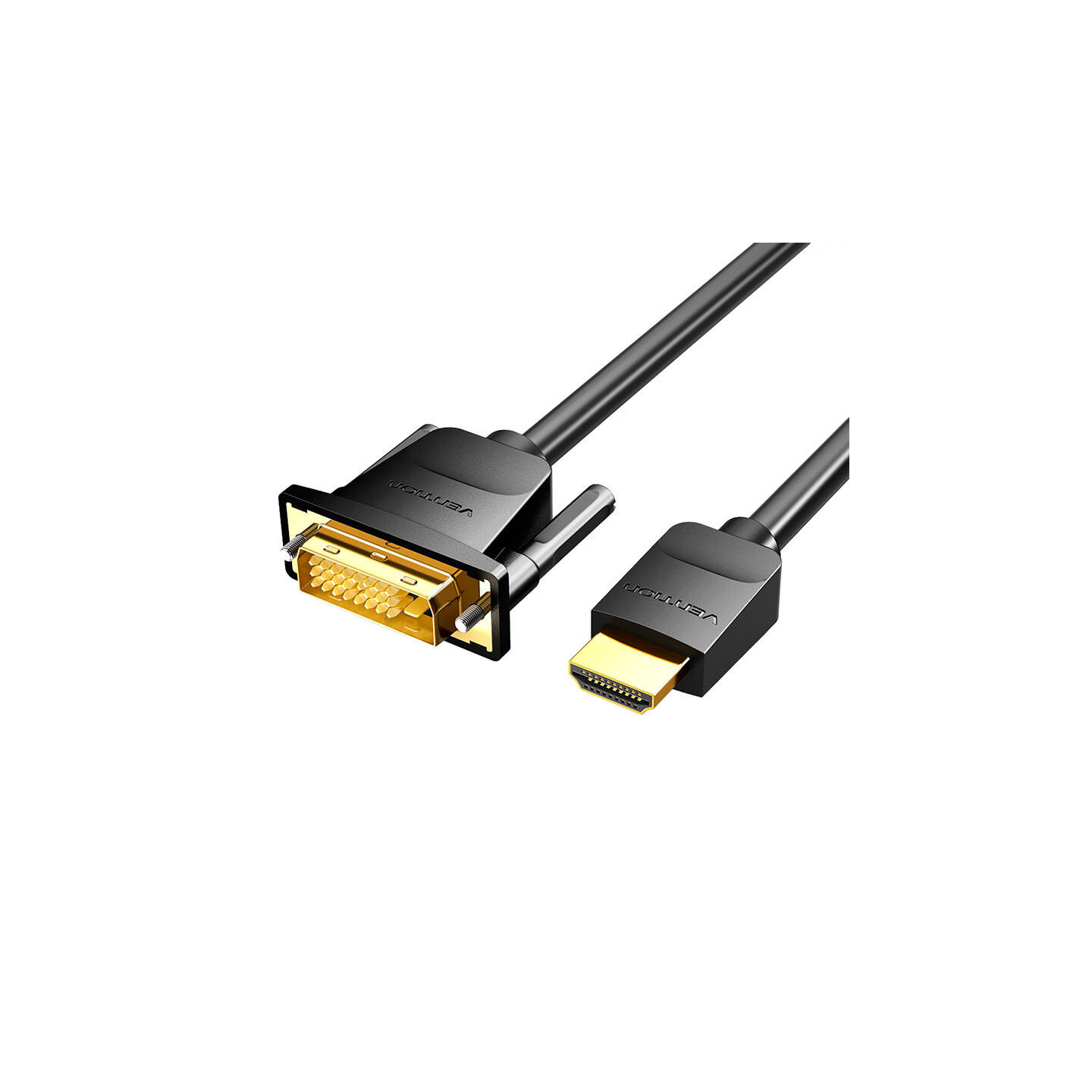 HDMI to DVI (24+1) cable Vention ABFBJ 5m, 4K 60Hz/ 1080P 60Hz (black)