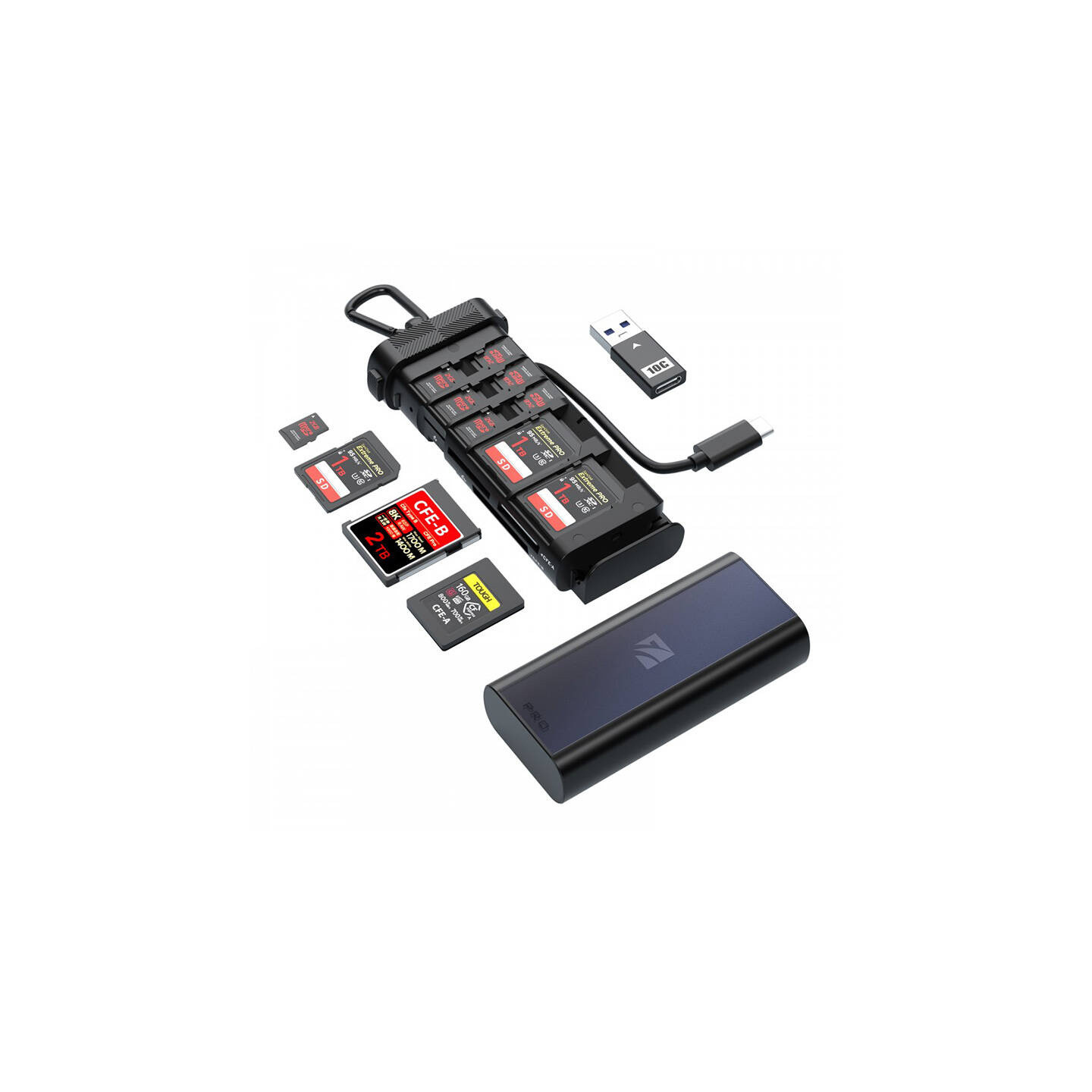 Pro card reader FREEWELL CF A/B, SD, TF