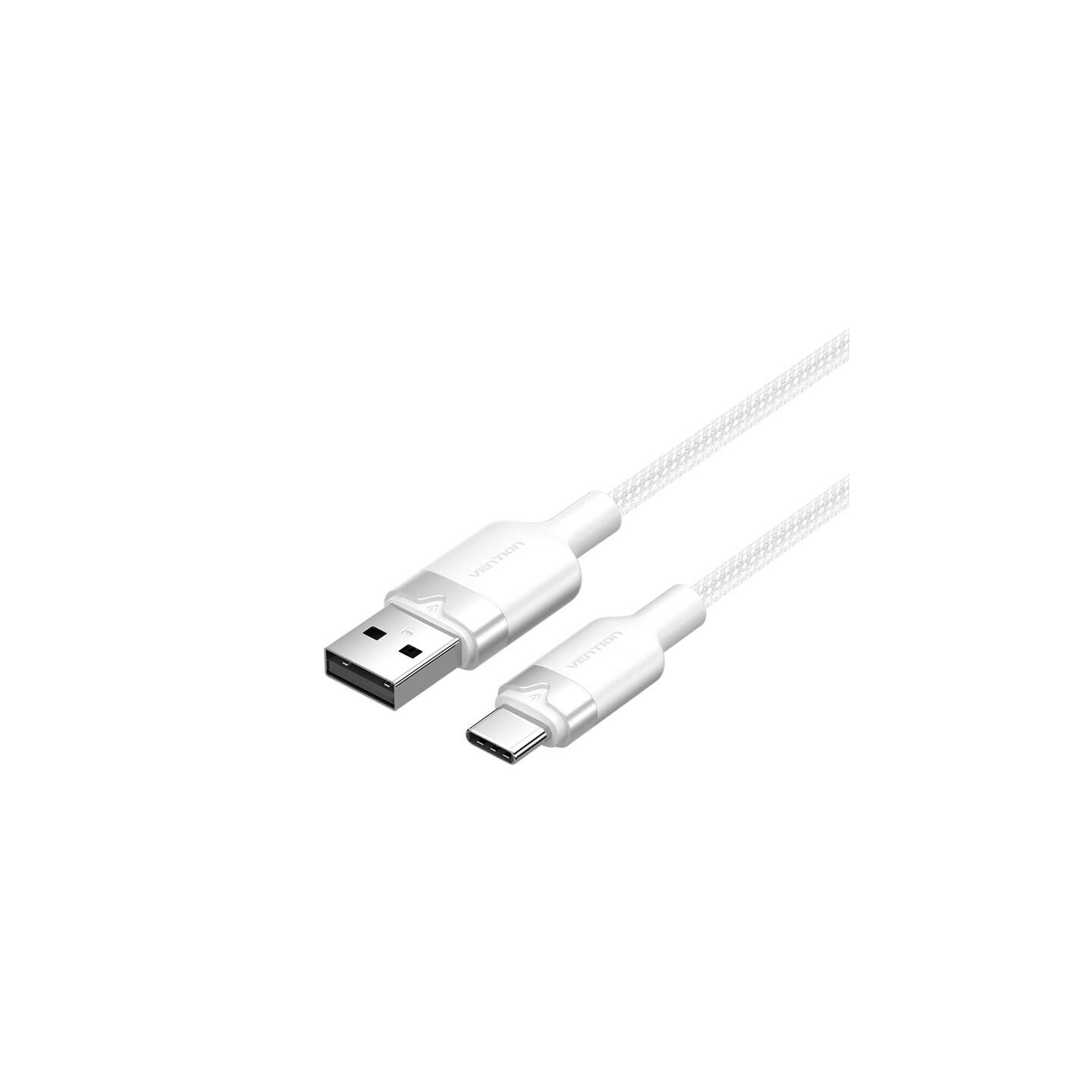 USB 2.0 A to USB-C 3A cable Vention CTNWF 1M (white)