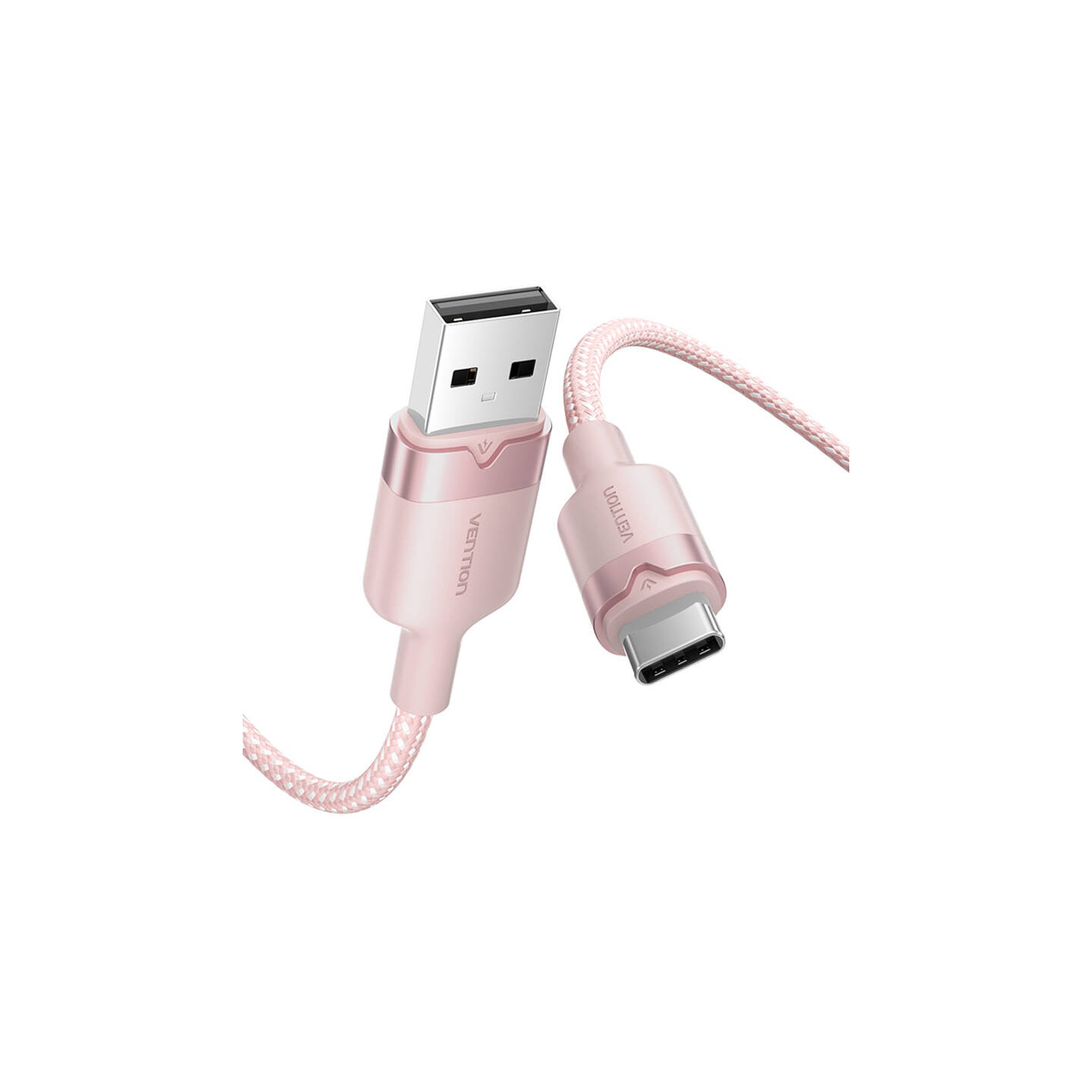 USB 2.0 A to USB-C 3A cable Vention CTNPH 2M (pink)