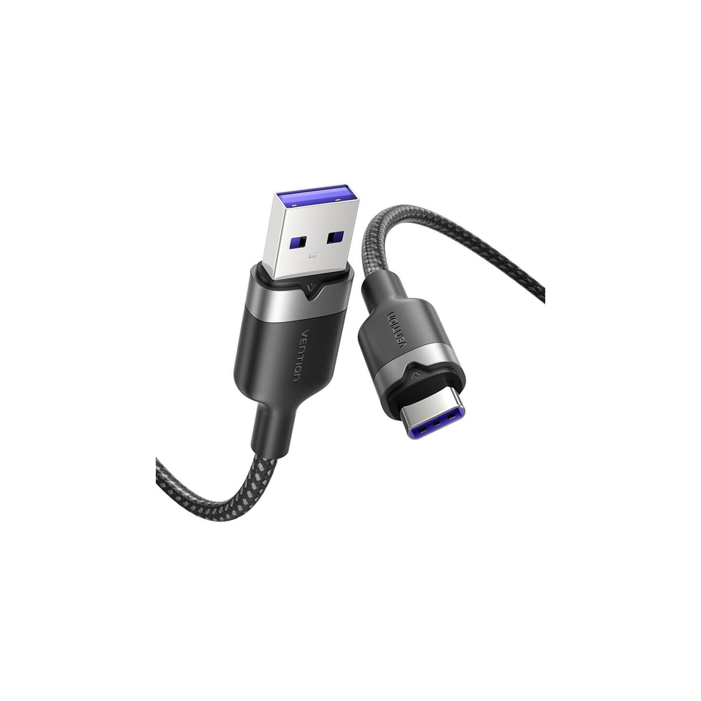 USB 2.0 A to USB-C 6A Vention CTOBF 1M cable (black)