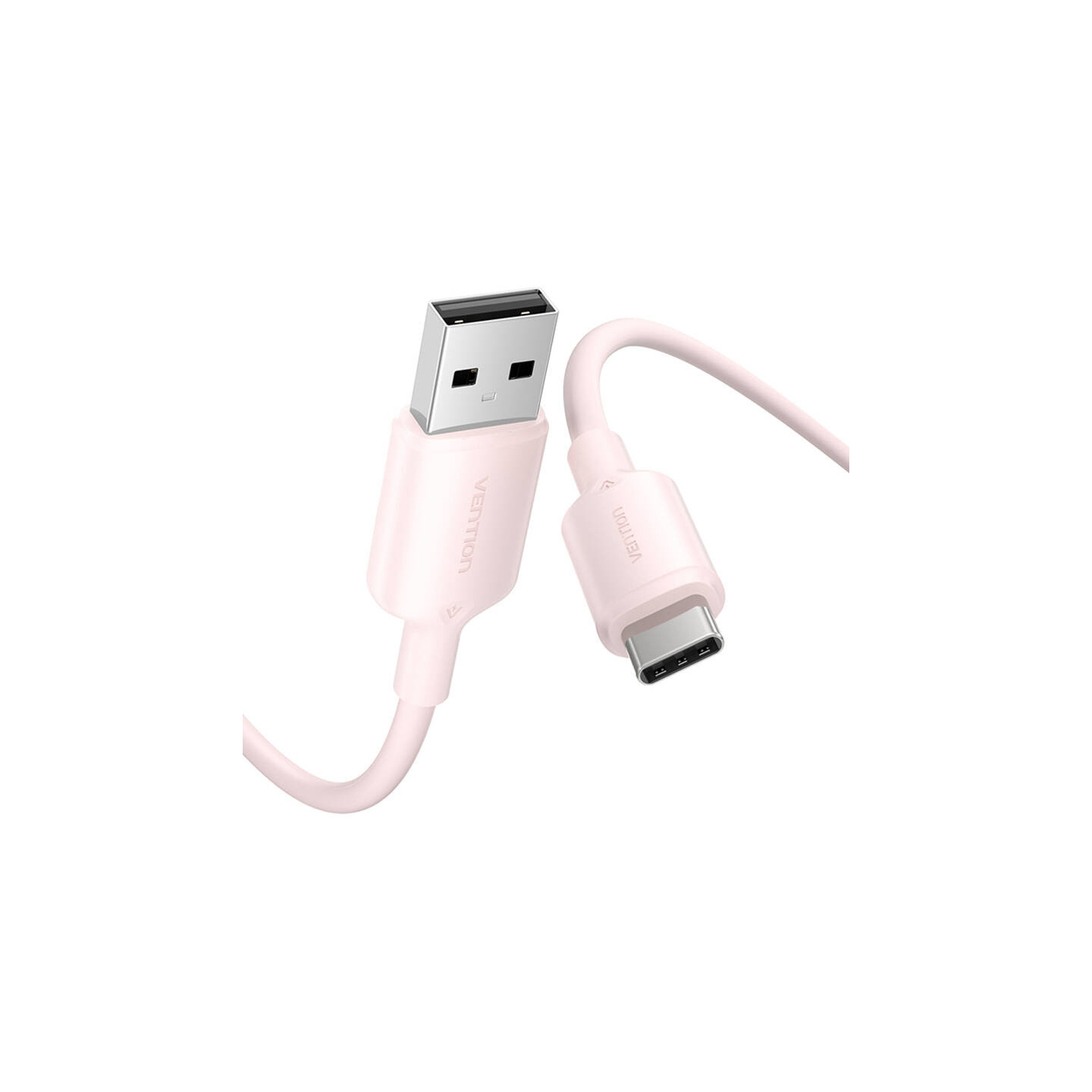 USB 2.0 A to USB-C 3A cable Vention CTQPF 1M (pink)