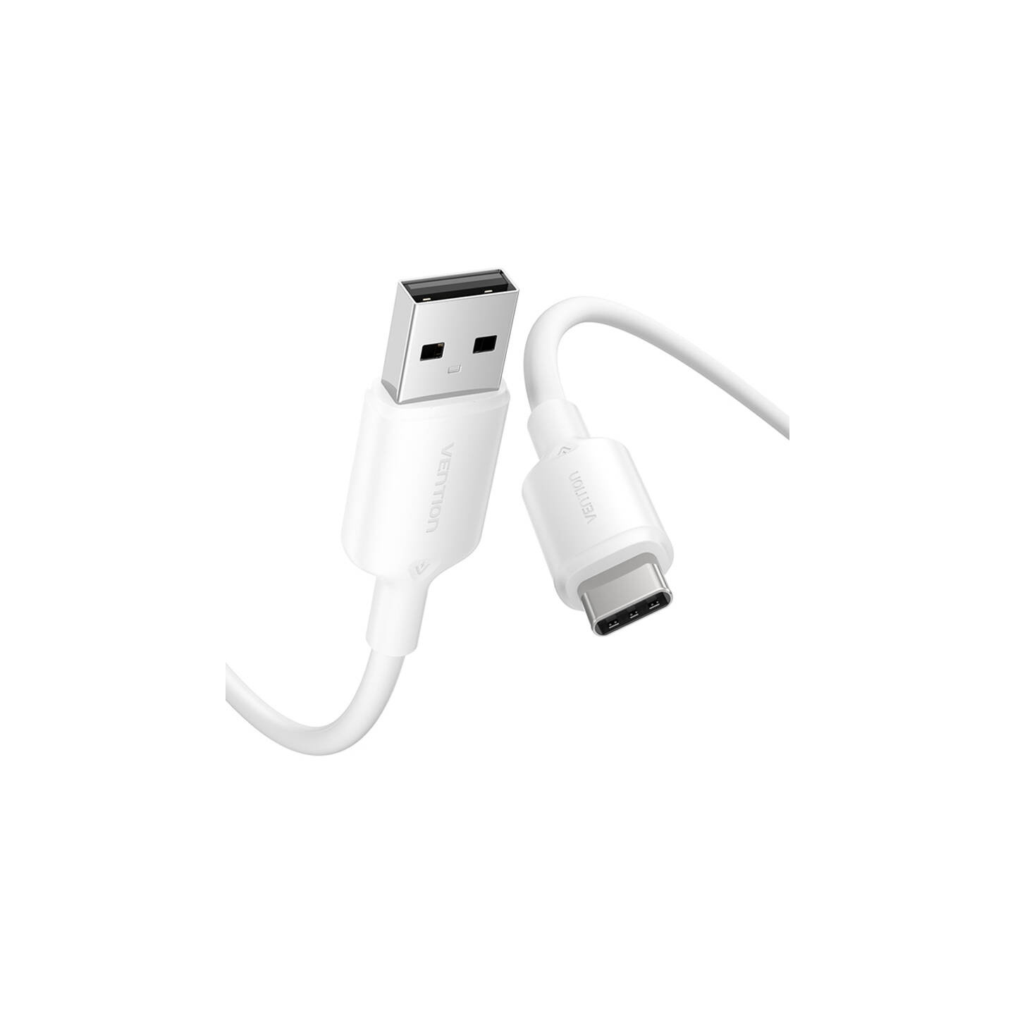 USB 2.0 A to USB-C 3A cable Vention CTQWF 1M (white)