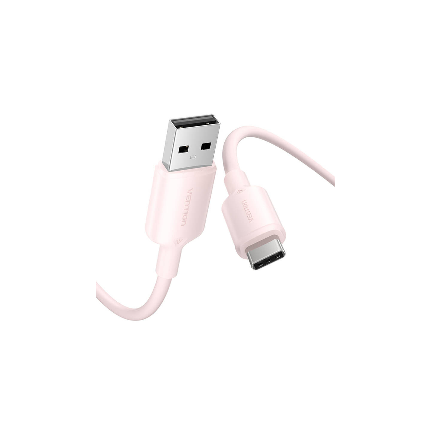 USB 2.0 A to USB-C 3A cable Vention CTQPH 2M (pink)