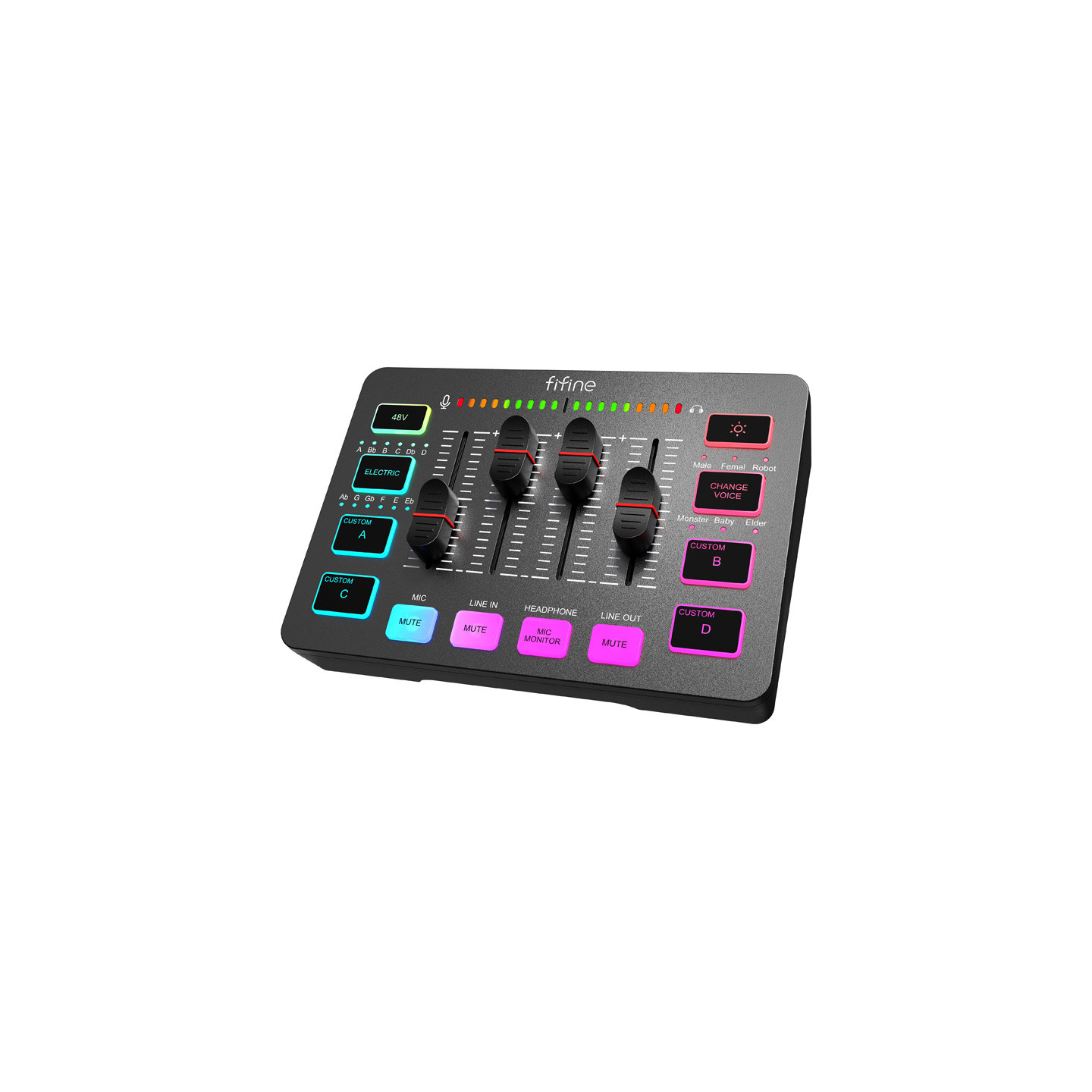 Fifine SC3 audio mixer (black)
